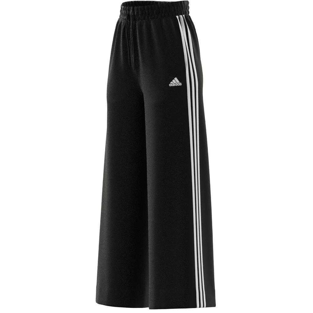 Essentials 3-Stripes French Terry Wide Joggers, Black, A901_ONE, large image number 2