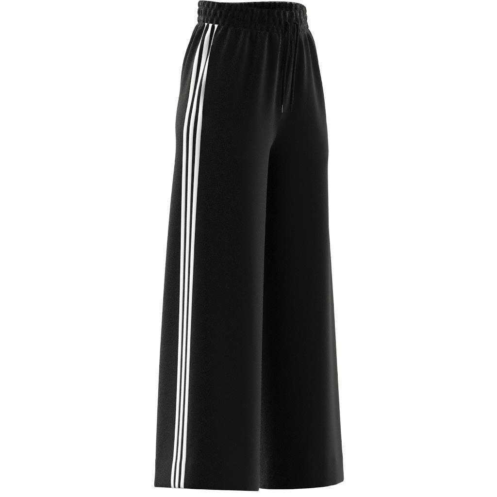 Essentials 3-Stripes French Terry Wide Joggers, Black, A901_ONE, large image number 3
