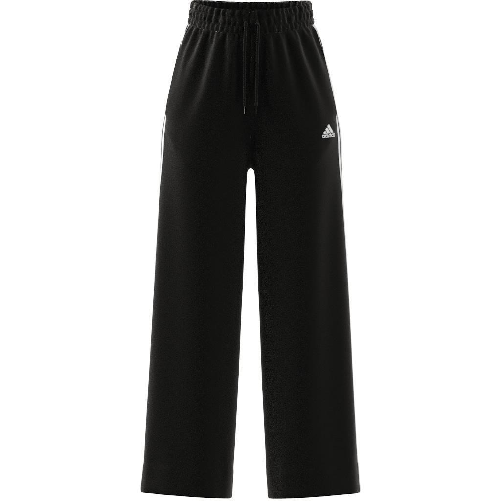 Essentials 3-Stripes French Terry Wide Joggers, Black, A901_ONE, large image number 5
