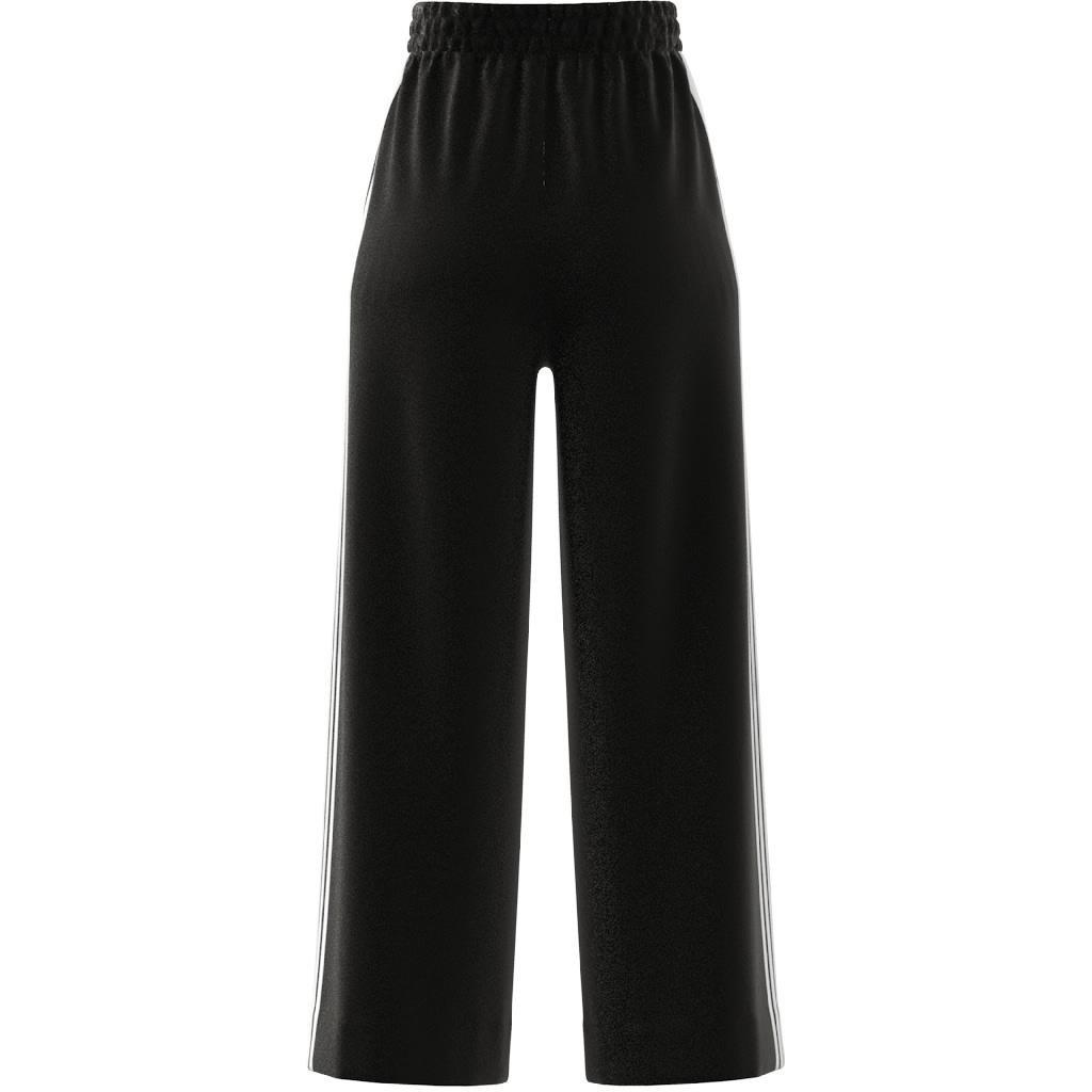 Essentials 3-Stripes French Terry Wide Joggers, Black, A901_ONE, large image number 8