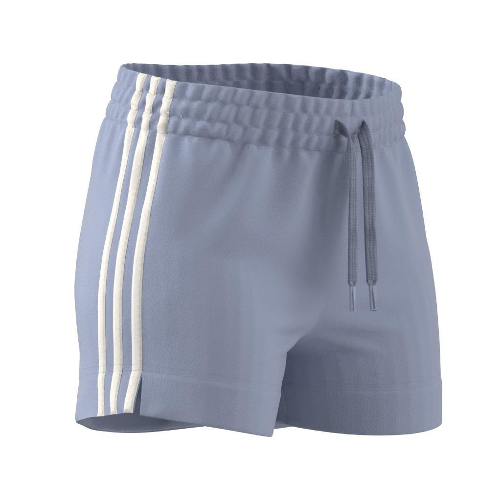 Essentials Slim 3-Stripes Shorts, Blue, , large image number 5