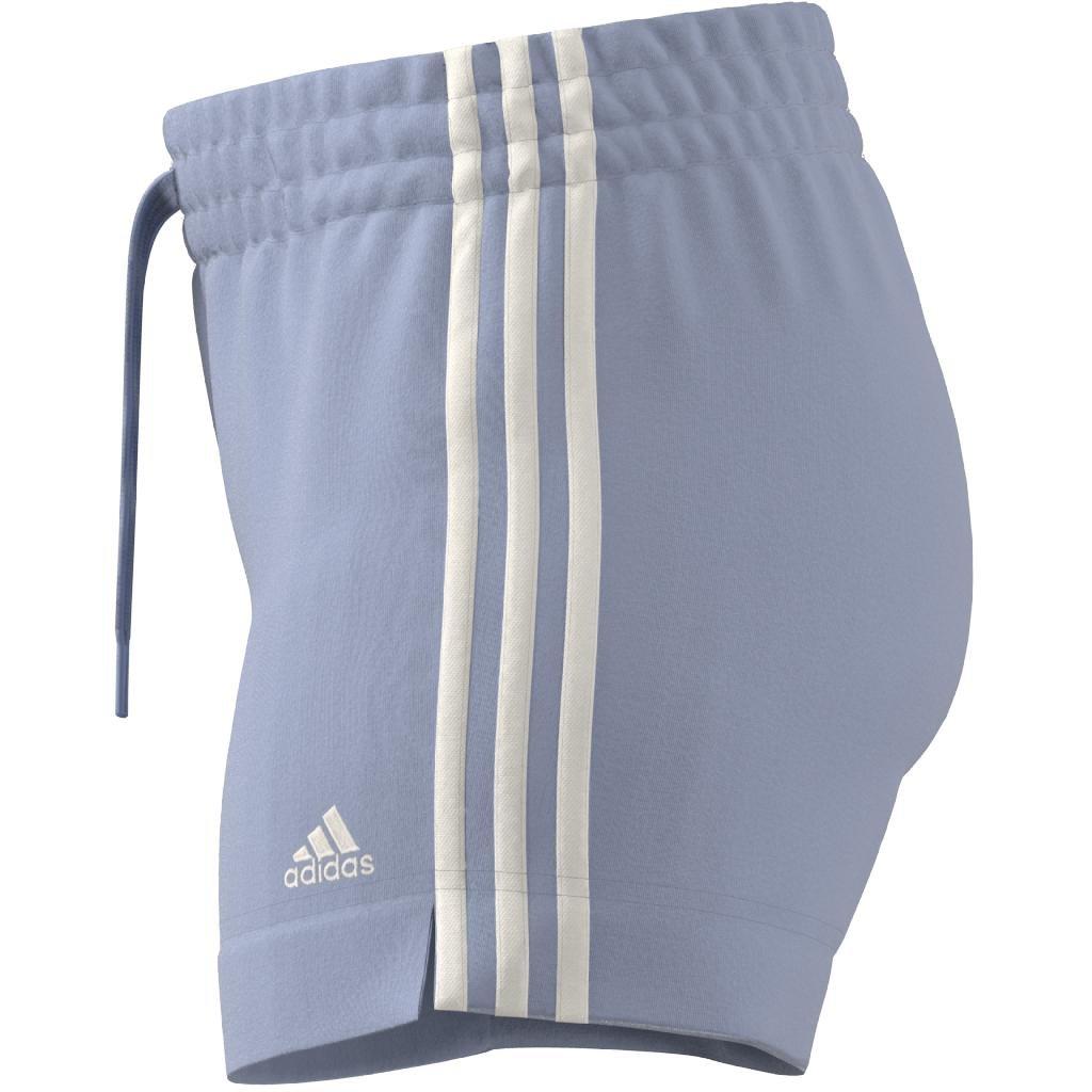 Essentials Slim 3-Stripes Shorts, Blue, , large image number 6