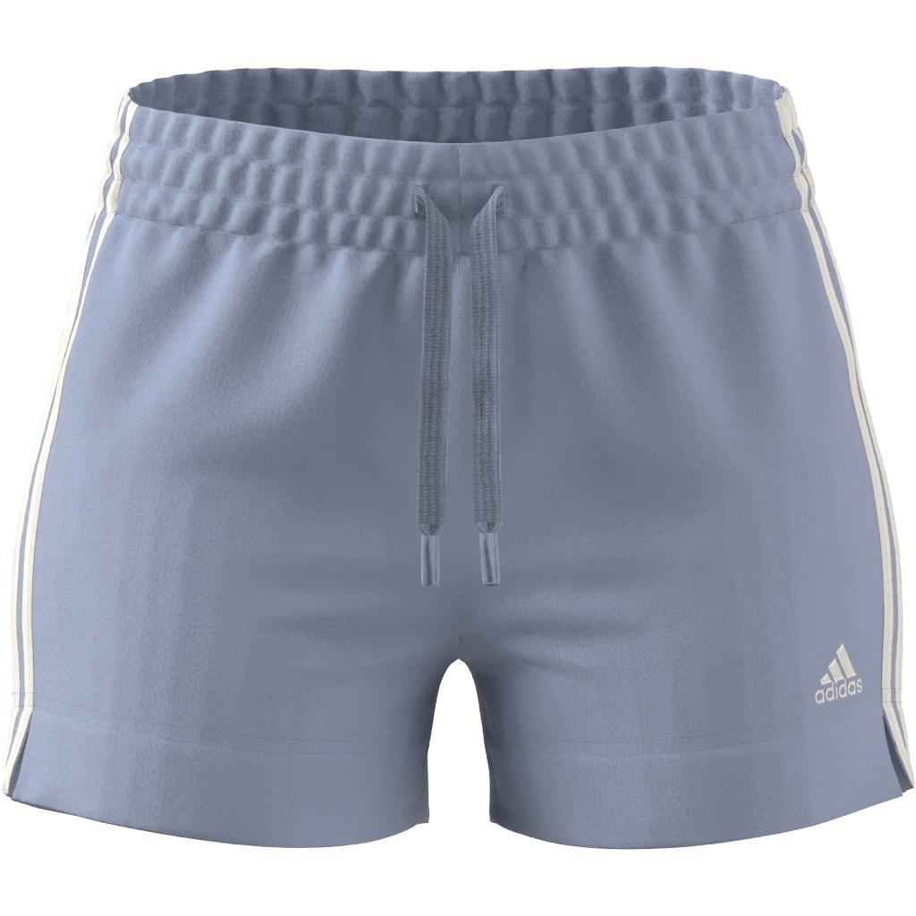 Essentials Slim 3-Stripes Shorts, Blue, , large image number 7