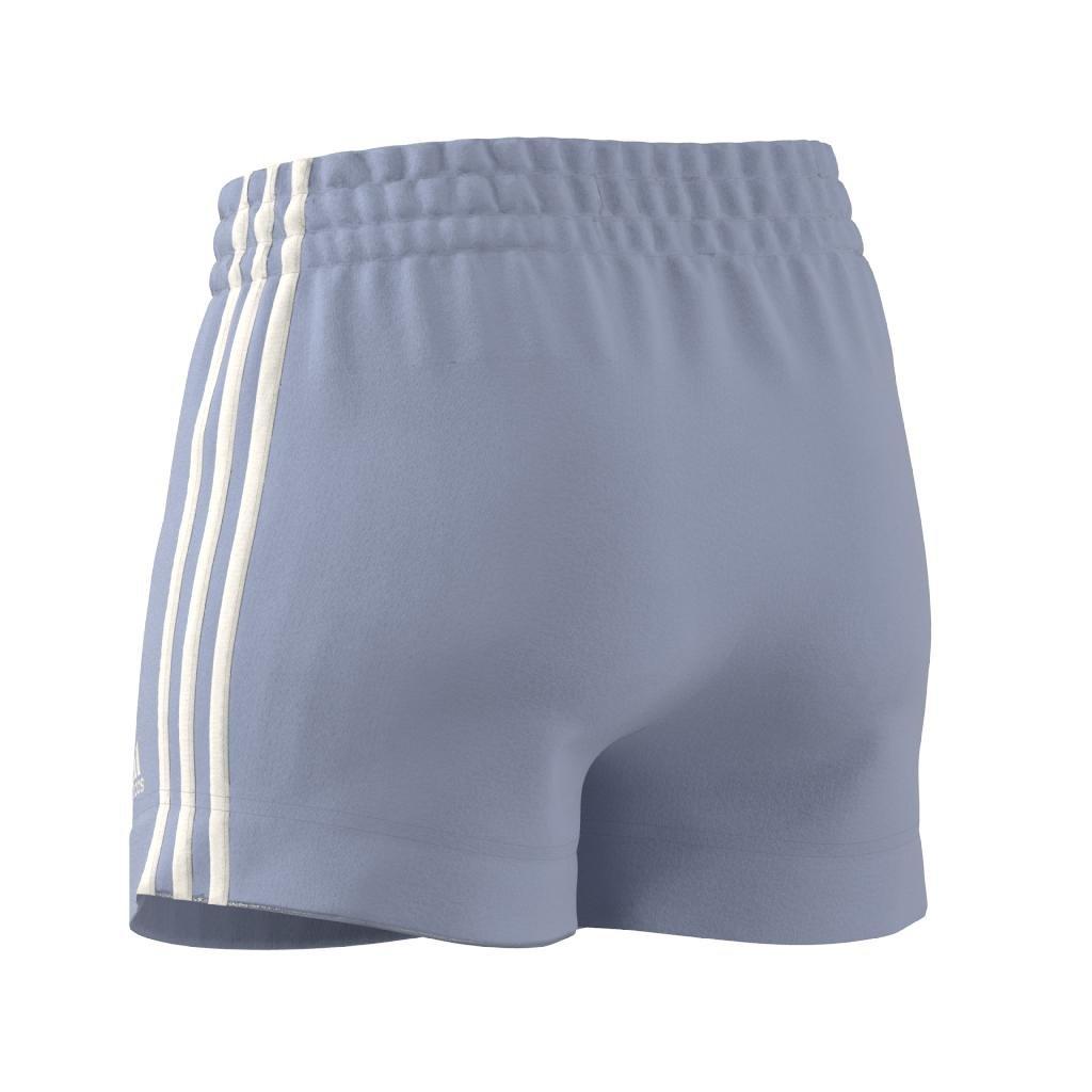Essentials Slim 3-Stripes Shorts, Blue, , large image number 8