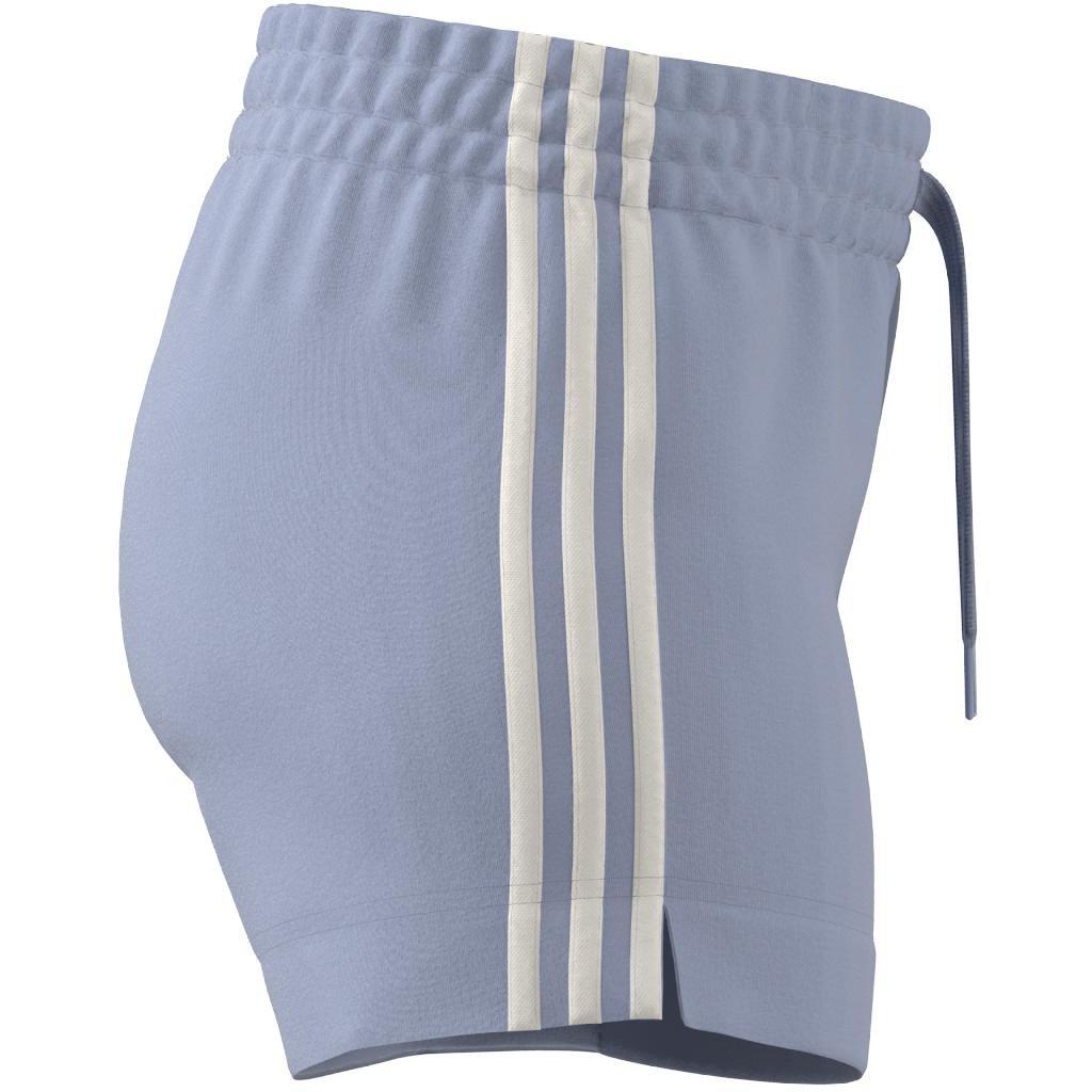 Essentials Slim 3-Stripes Shorts, Blue, A901_ONE, large image number 9