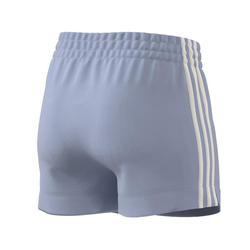 Essentials Slim 3-Stripes Shorts, Blue, , large image number 13