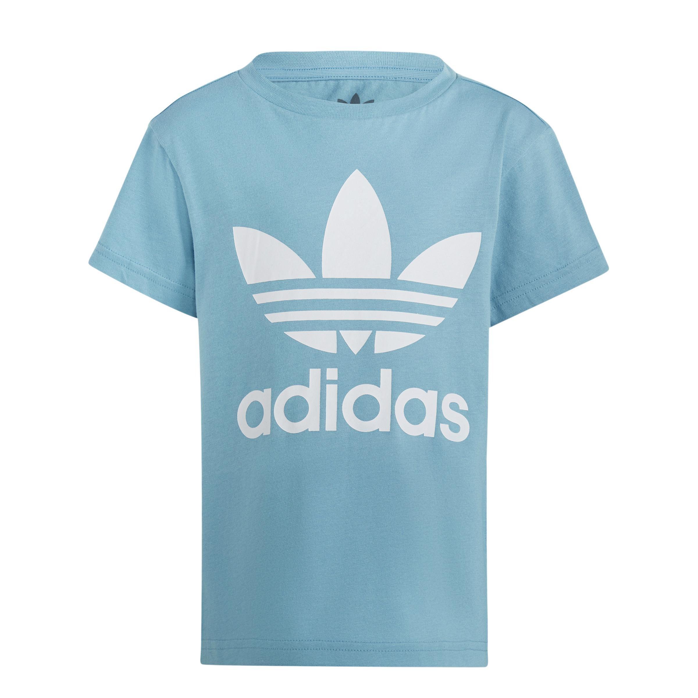 Unisex Kids Adicolor Trefoil T-Shirt, Blue, A901_ONE, large image number 0