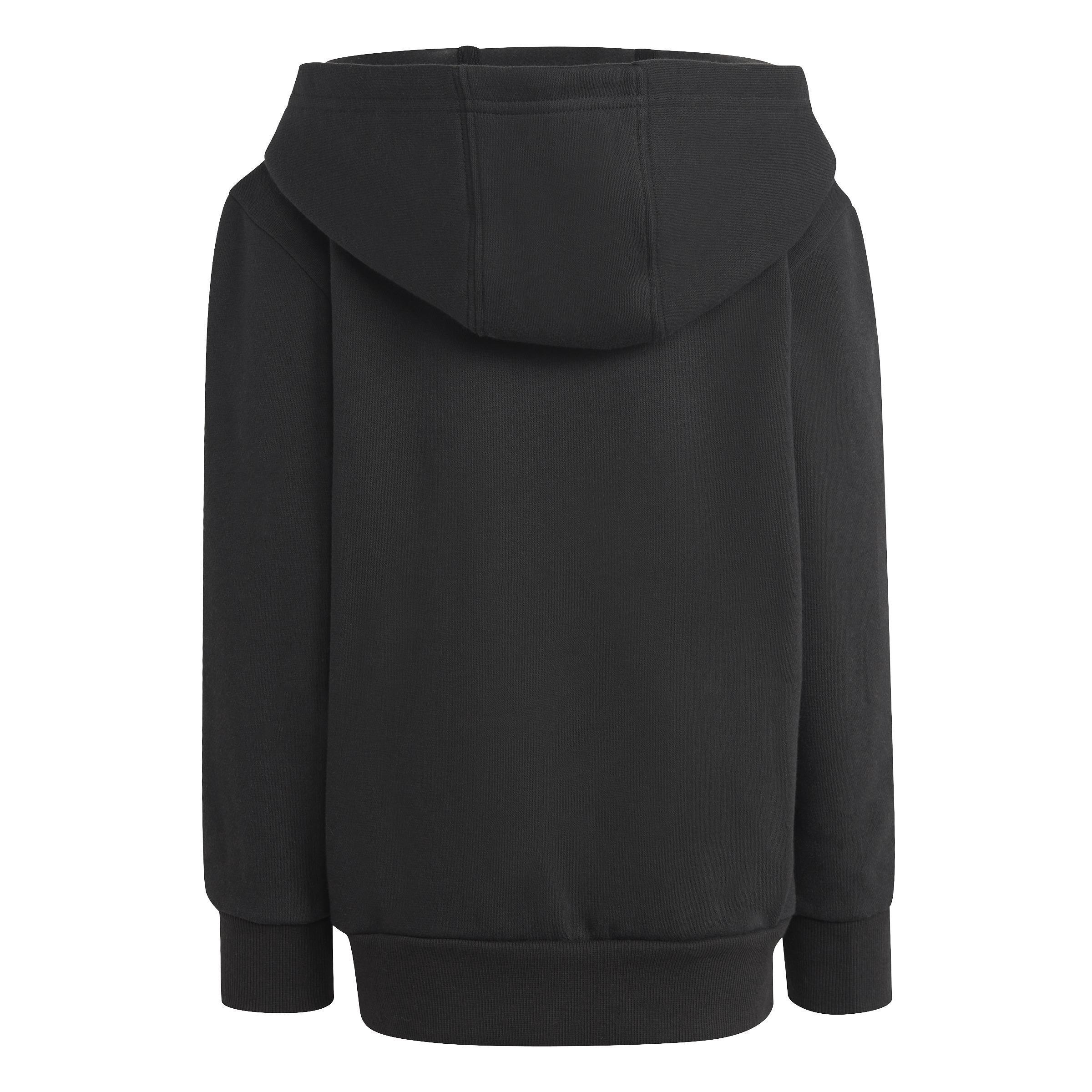 Unisex Kids Essentials 3-Stripes Zip Hooded Jacket, Black, , large image number 2