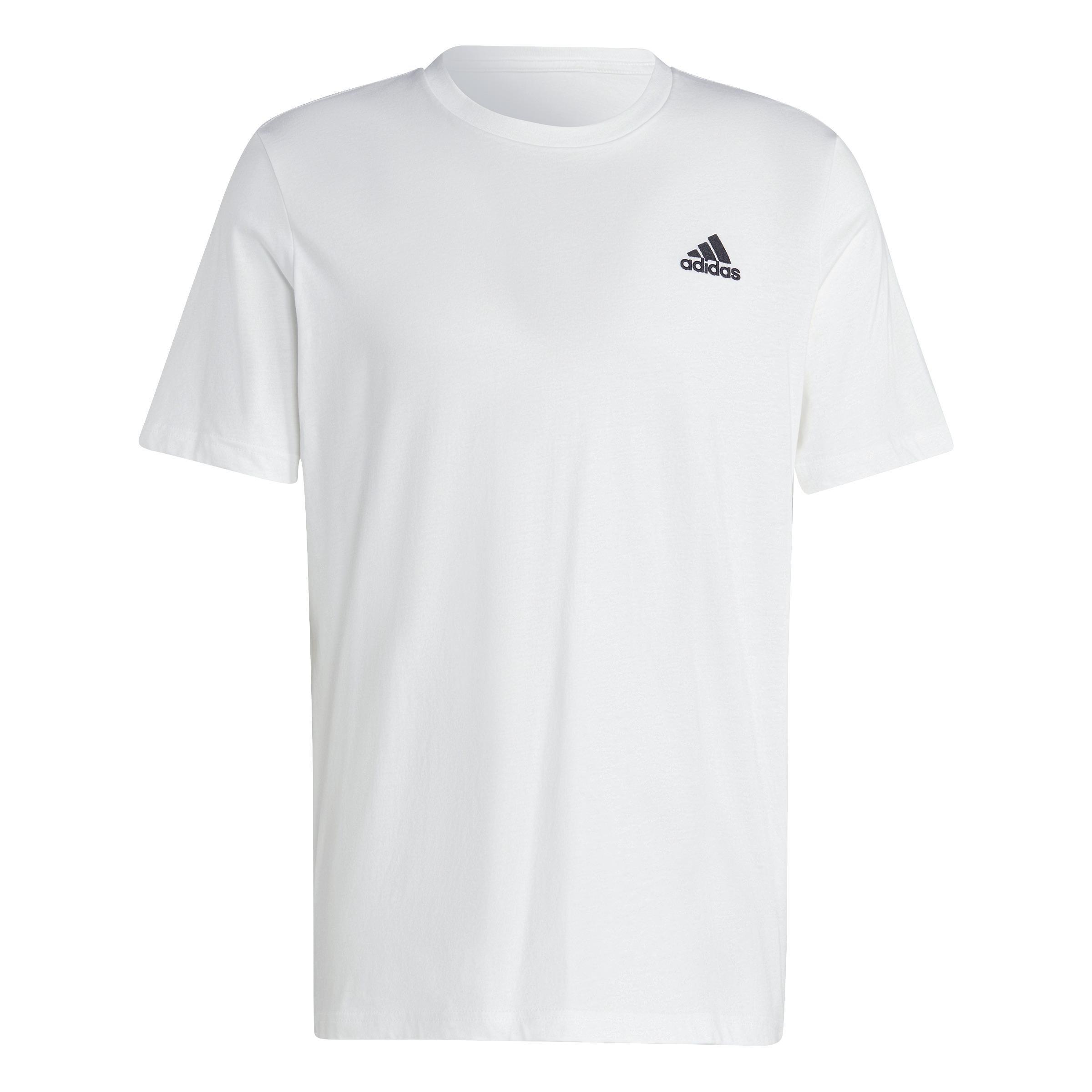 Essentials Single Jersey Embroidered Small Logo T-Shirt, White, A901_ONE, large image number 0