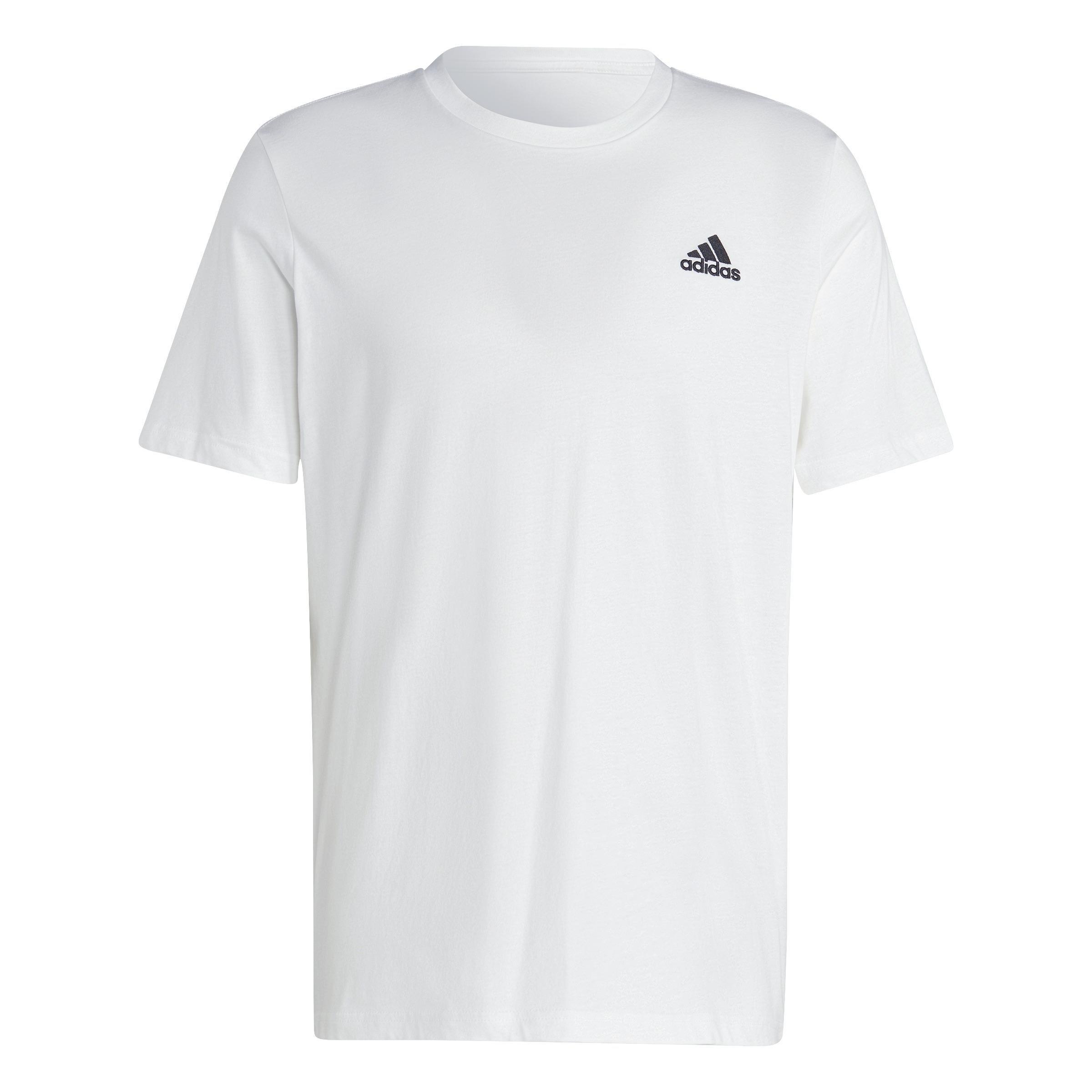 Essentials Single Jersey Embroidered Small Logo T-Shirt, White, A901_ONE, large image number 1