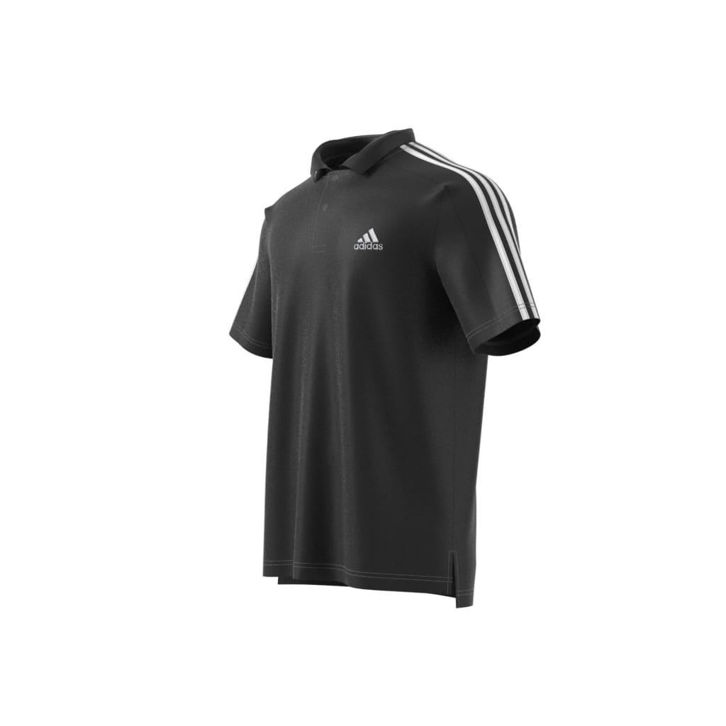 Essentials Pique Embroidered 3-Stripes Polo Shirt, Black, A901_ONE, large image number 3