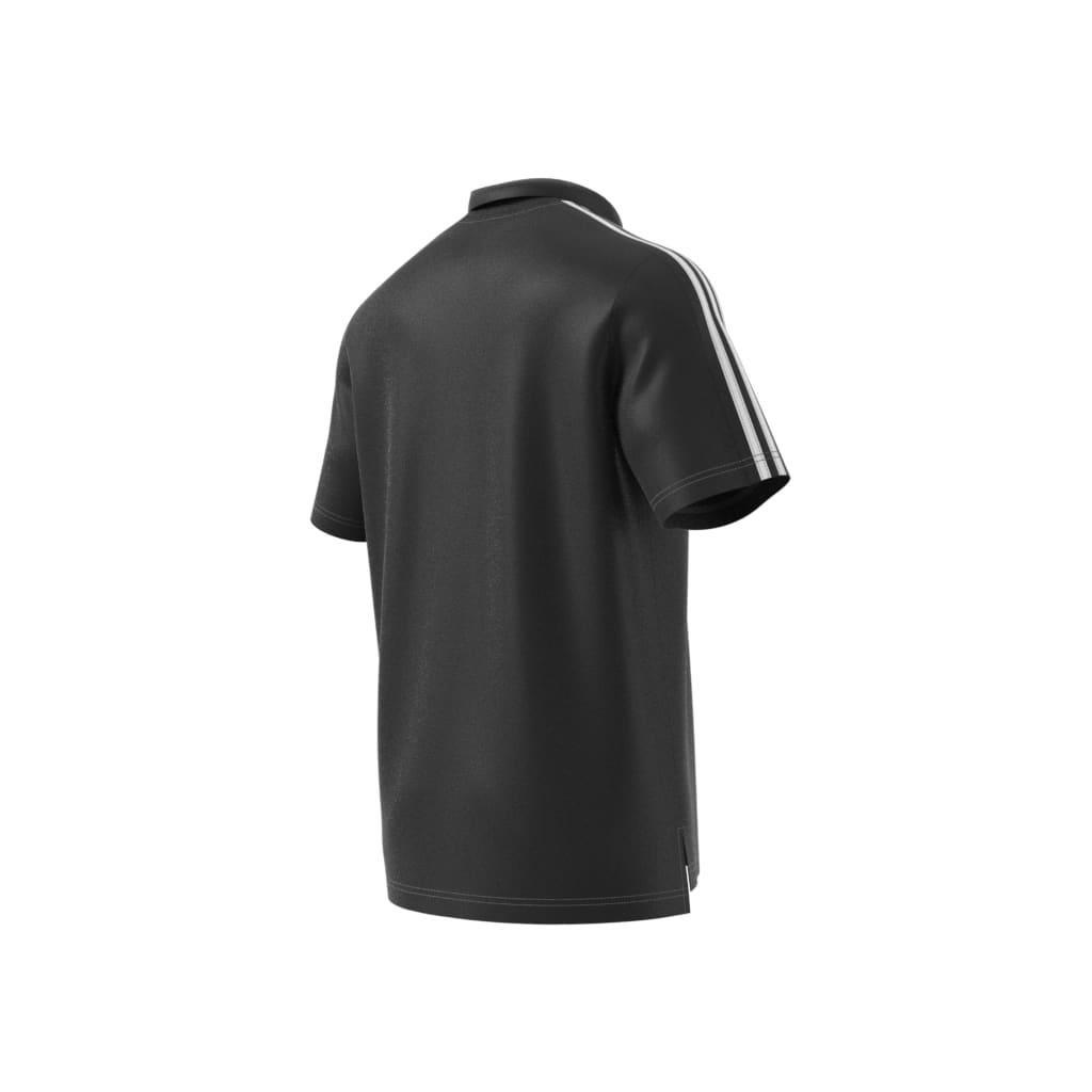 Essentials Pique Embroidered 3-Stripes Polo Shirt, Black, A901_ONE, large image number 4