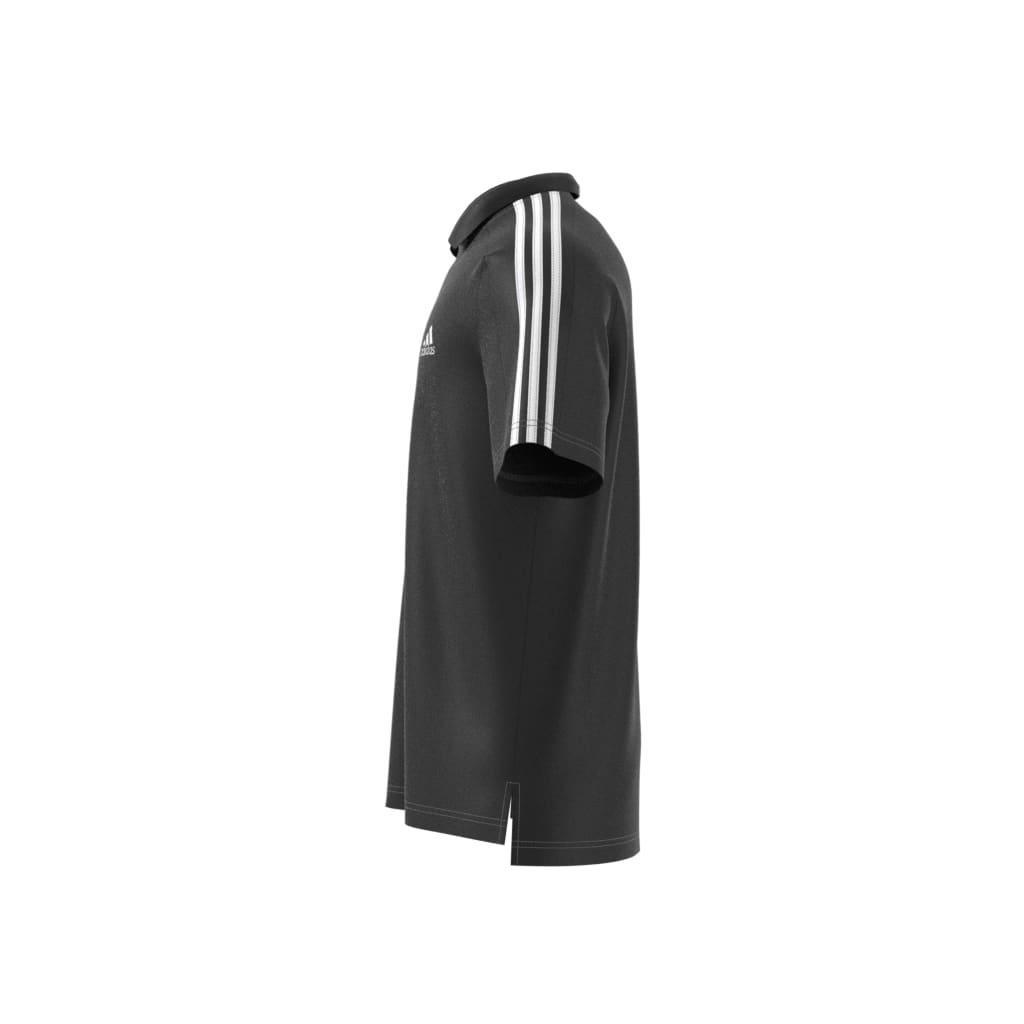 Essentials Pique Embroidered 3-Stripes Polo Shirt, Black, A901_ONE, large image number 5