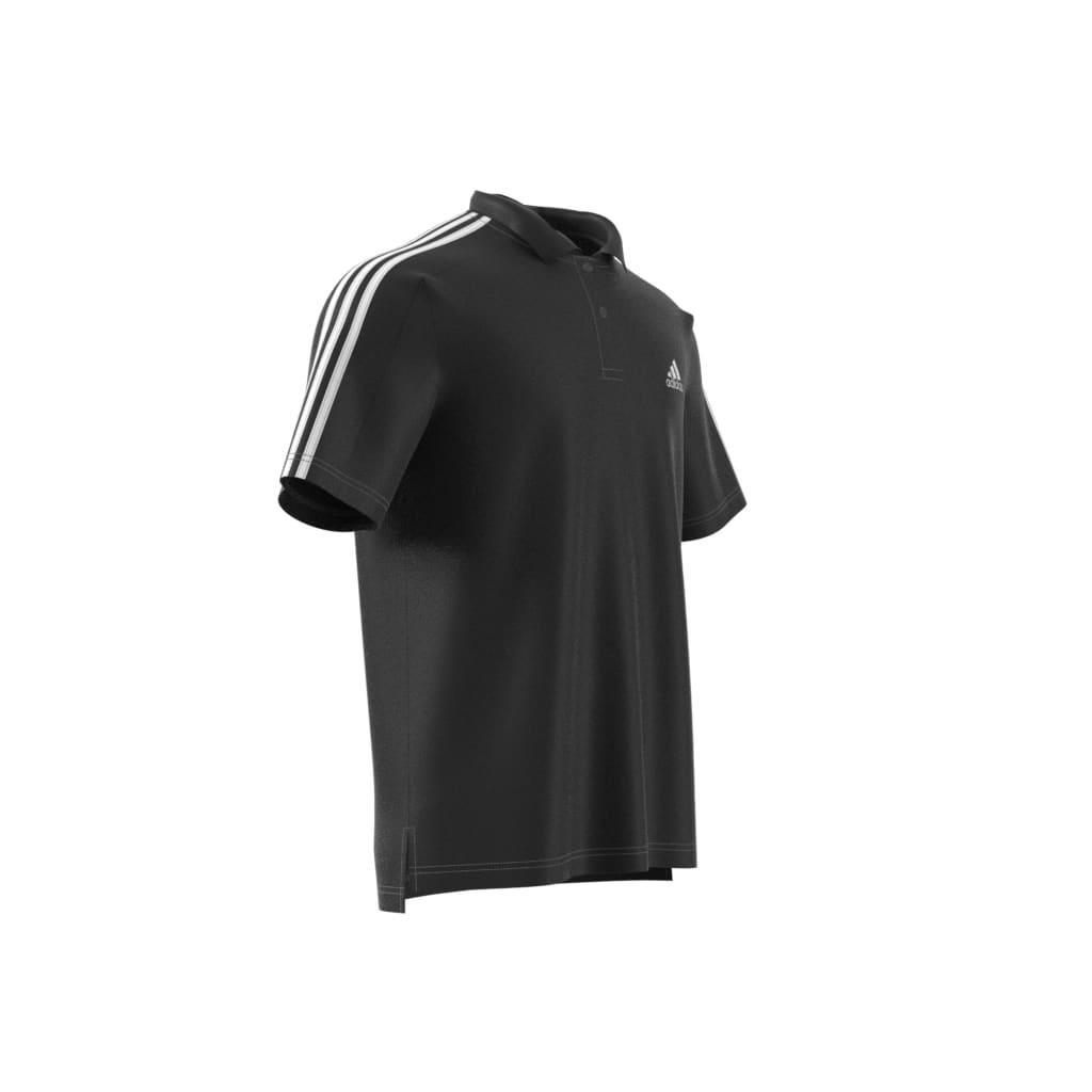 Essentials Pique Embroidered 3-Stripes Polo Shirt, Black, A901_ONE, large image number 6