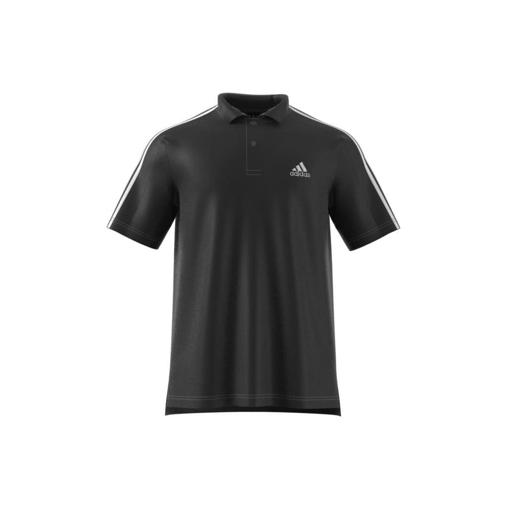 Essentials Pique Embroidered 3-Stripes Polo Shirt, Black, A901_ONE, large image number 7
