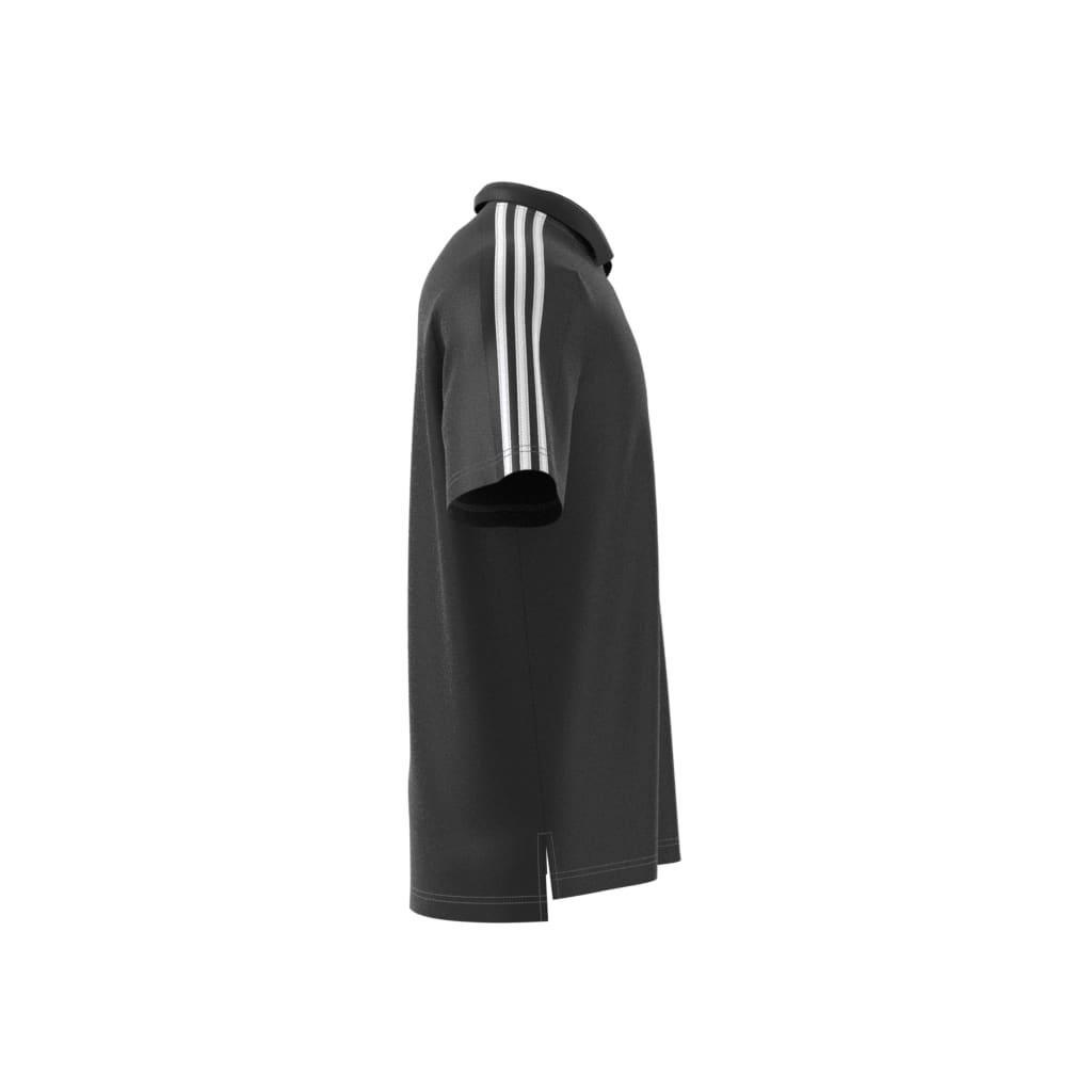 Essentials Pique Embroidered 3-Stripes Polo Shirt, Black, A901_ONE, large image number 8