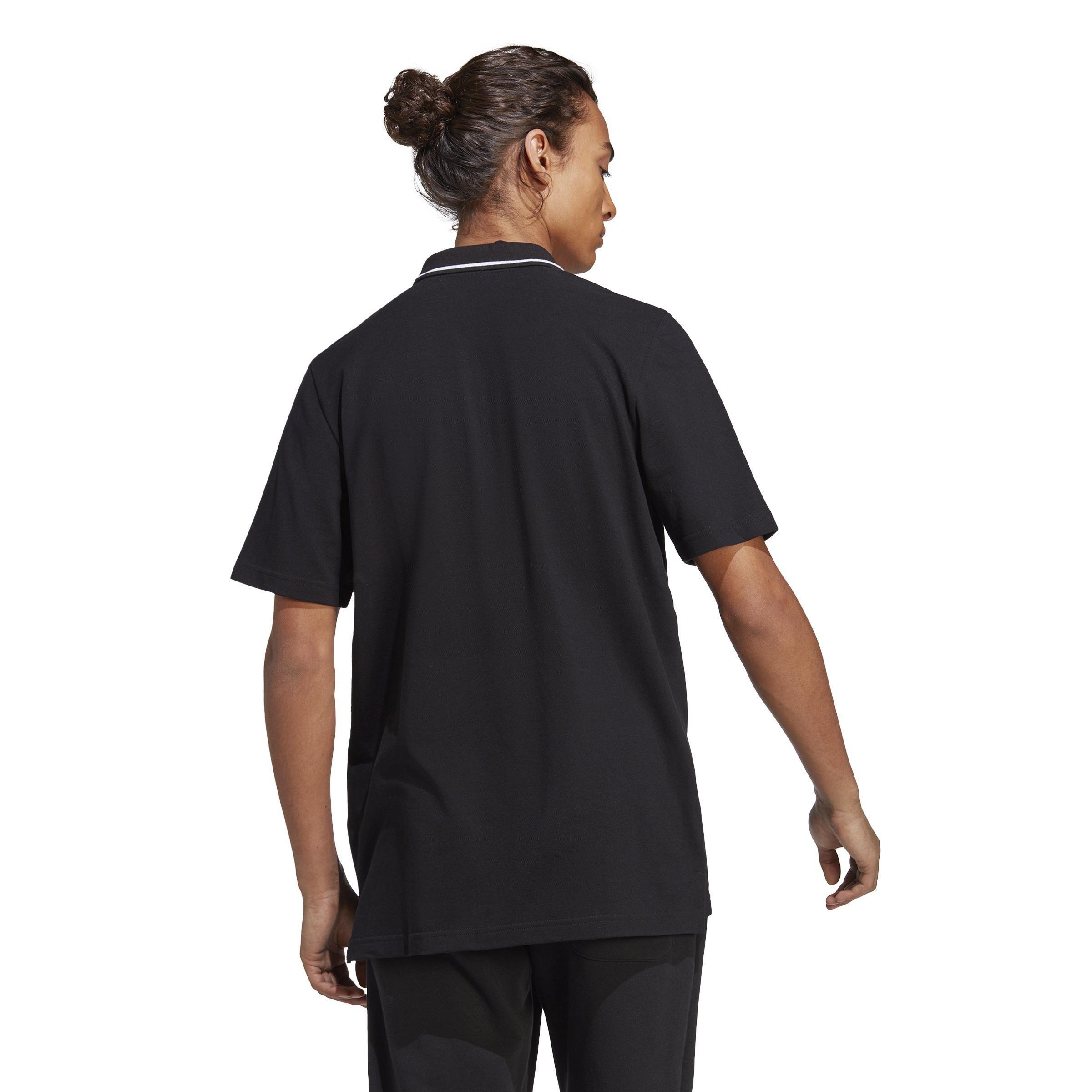 Essentials Pique Small Logo Polo Shirt, Black, A901_ONE, large image number 4