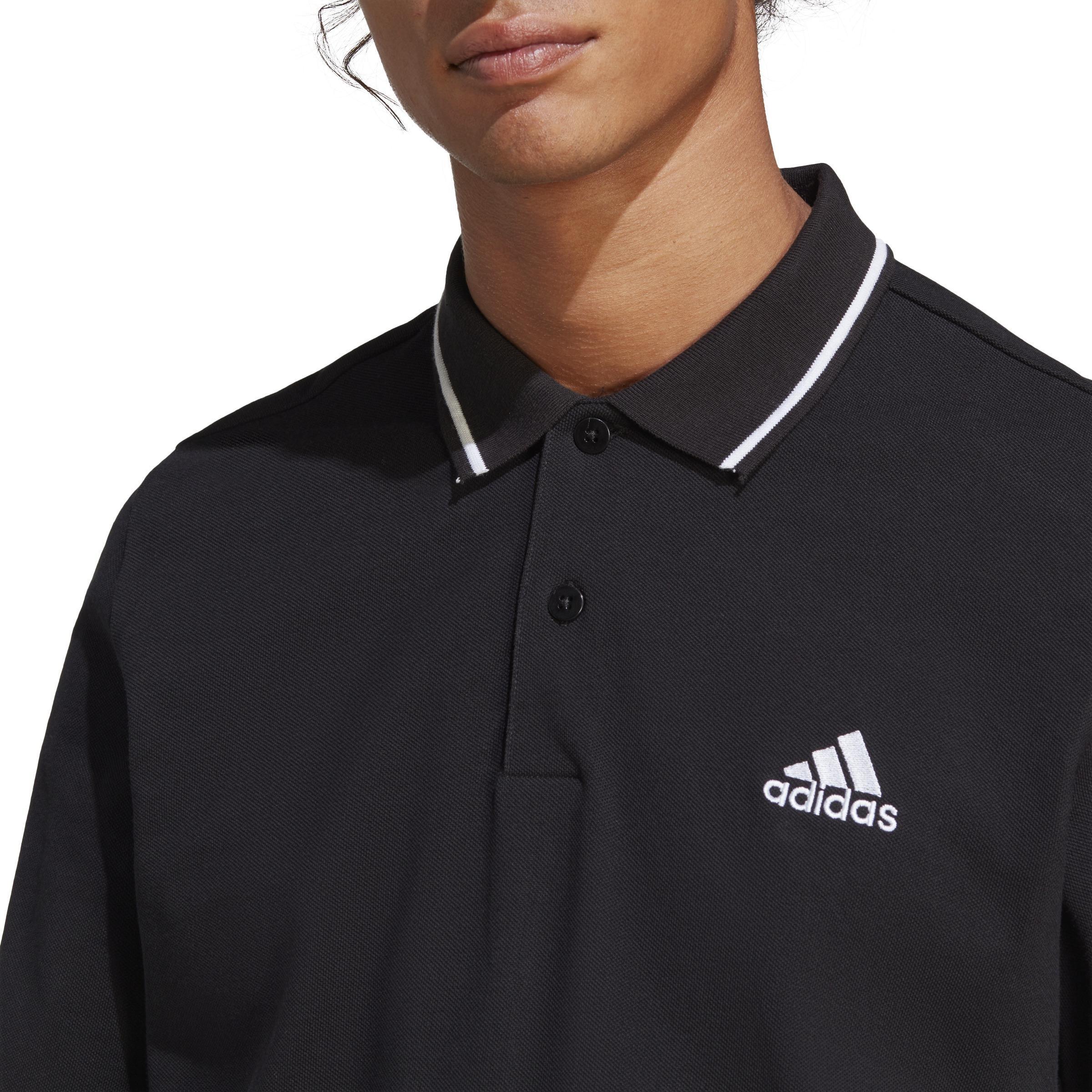 Essentials Pique Small Logo Polo Shirt, Black, A901_ONE, large image number 7