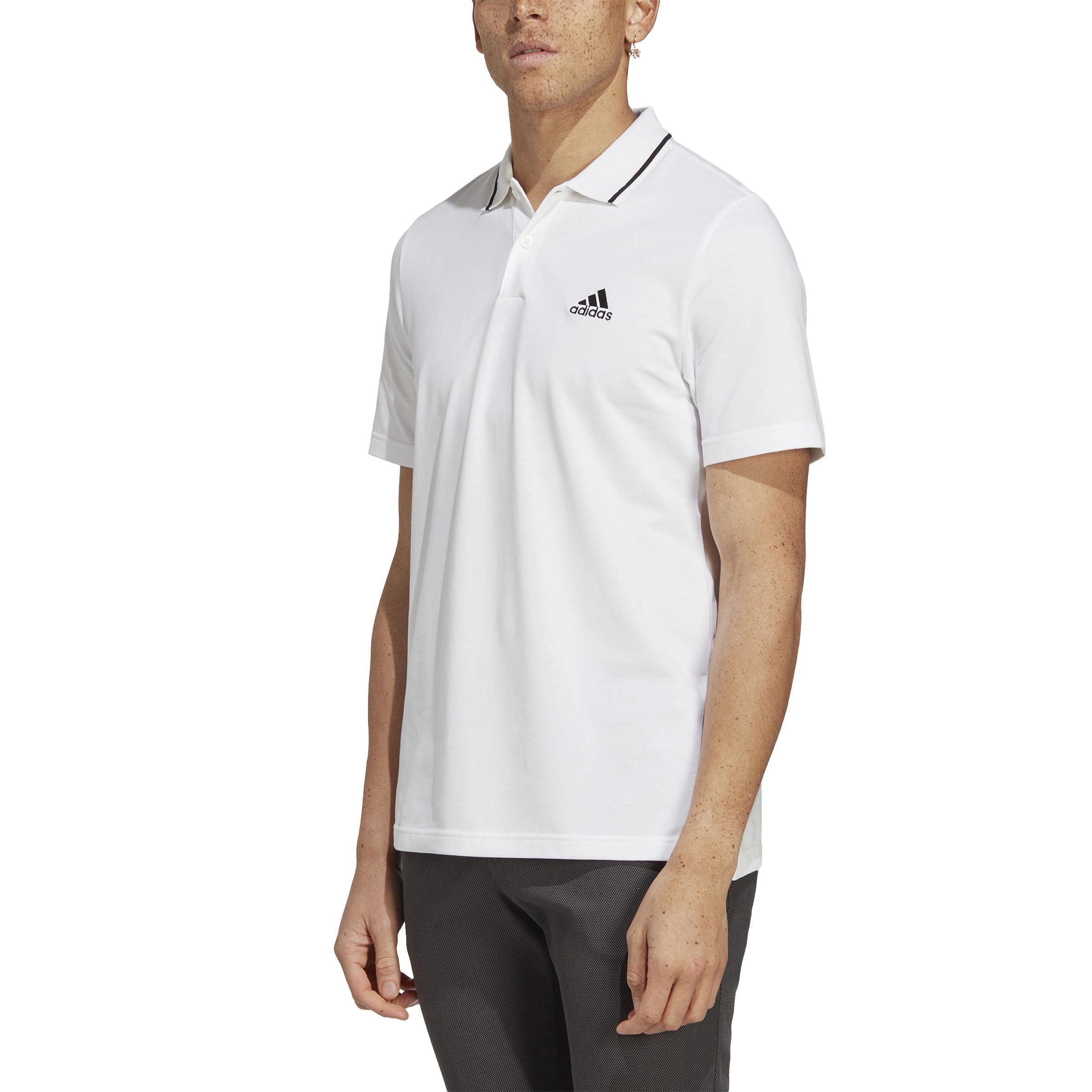 Essentials Pique Small Logo Polo Shirt, White, A901_ONE, large image number 1