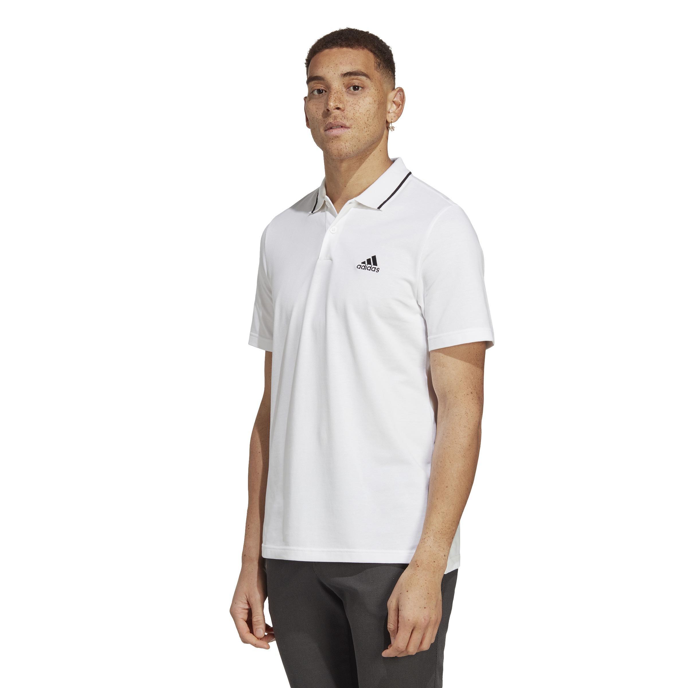 Essentials Pique Small Logo Polo Shirt, White, A901_ONE, large image number 11