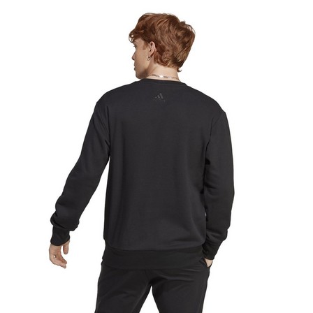 Men Essentials French Terry Big Logo Sweatshirt, Black, A901_ONE, large image number 3