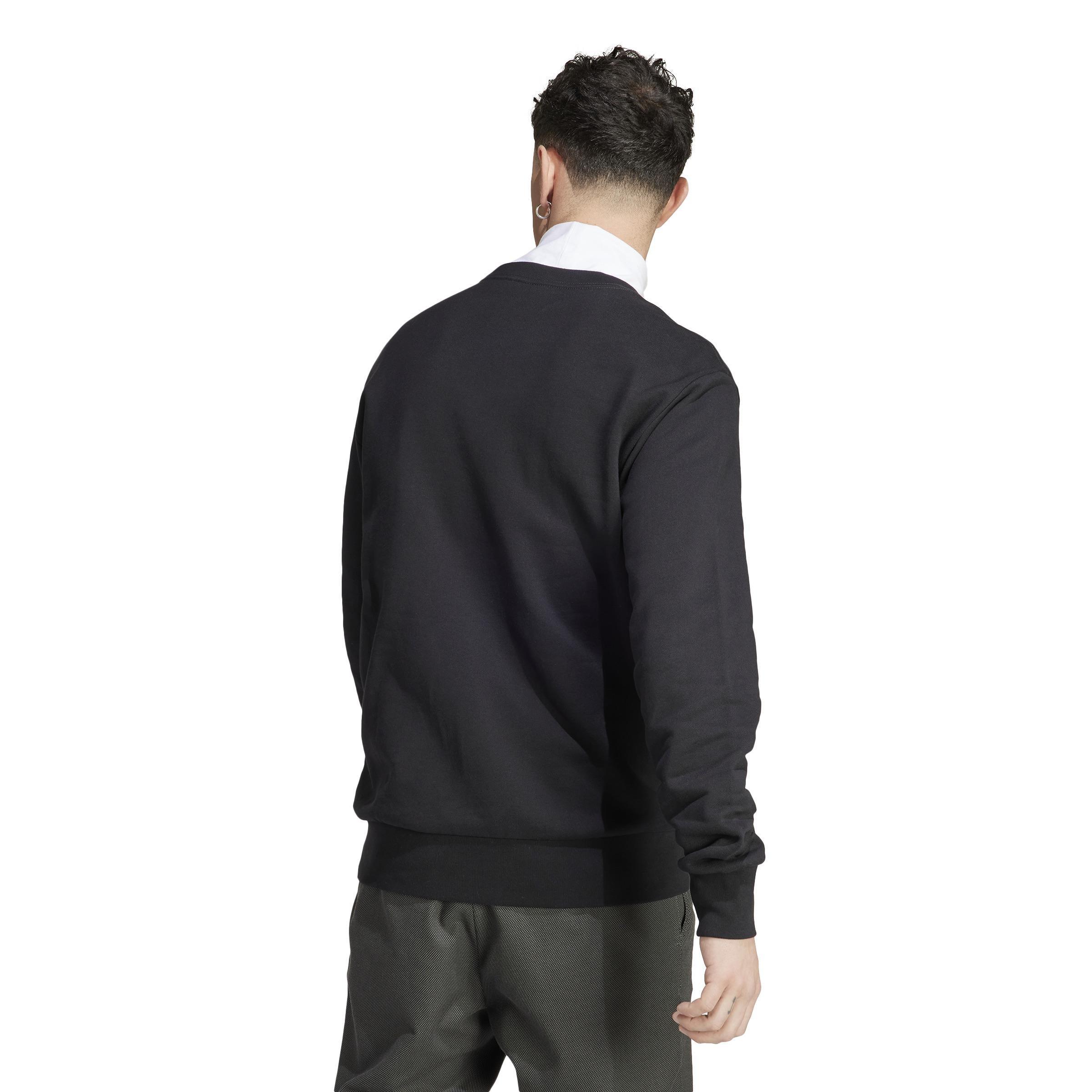 Essentials French Terry Embroidered Small Logo Sweatshirt, Black, A901_ONE, large image number 3