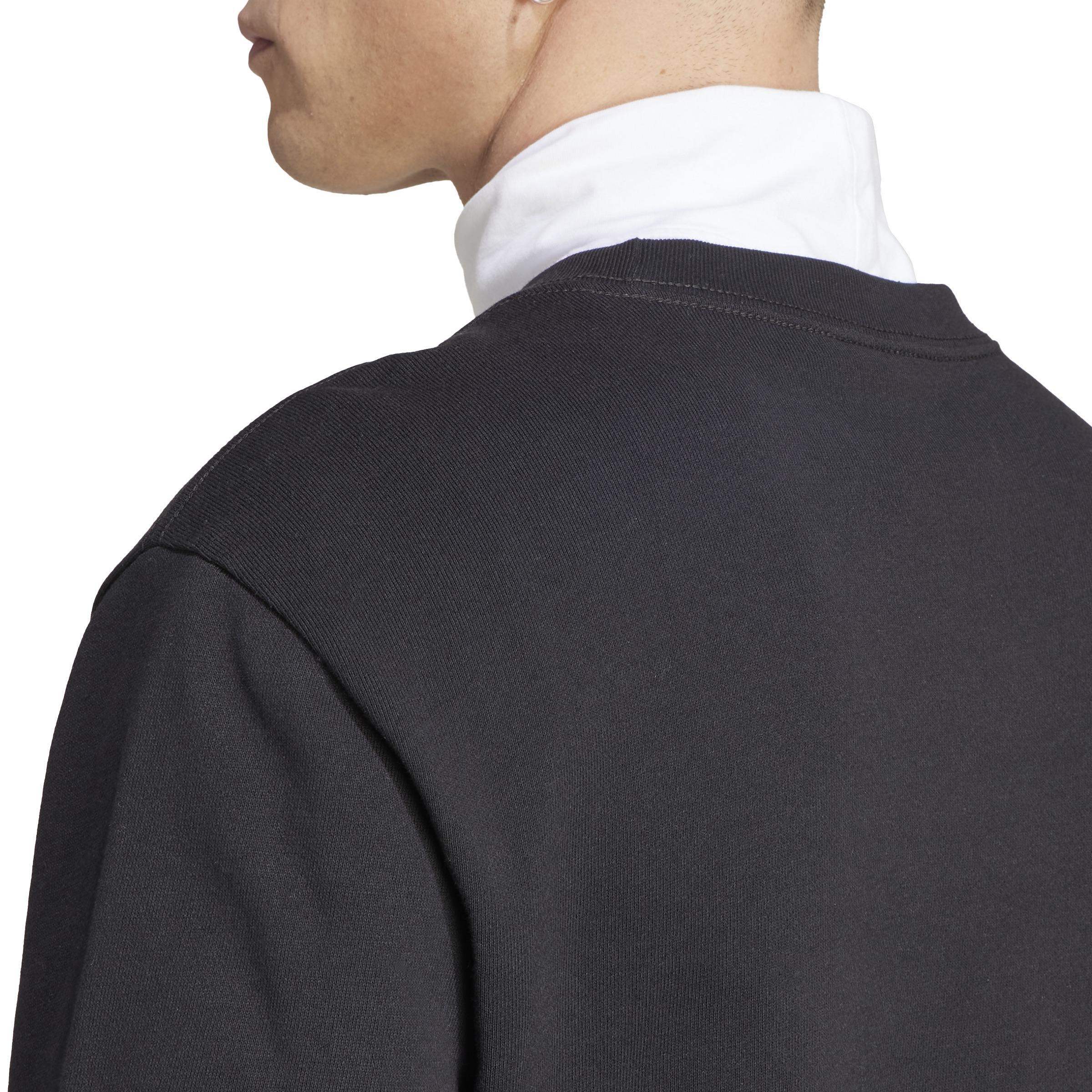 Essentials French Terry Embroidered Small Logo Sweatshirt, Black, A901_ONE, large image number 4