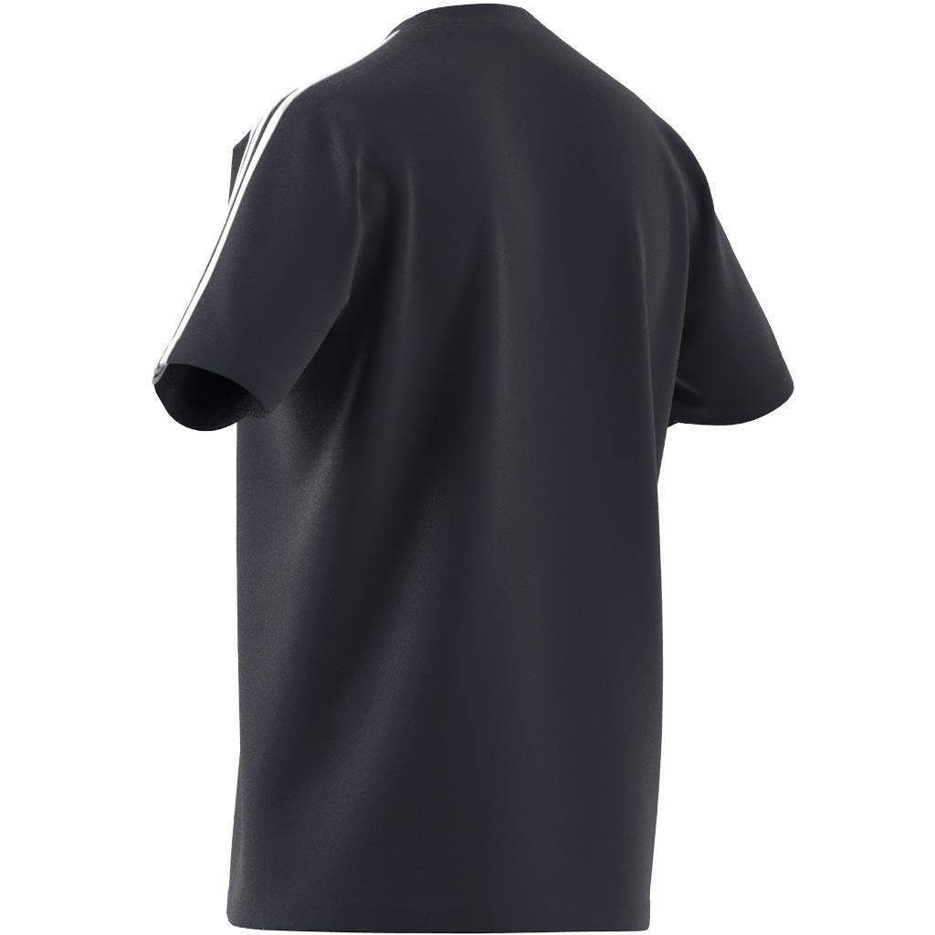Essentials Single Jersey 3-Stripes T-Shirt, Blue, A901_ONE, large image number 3
