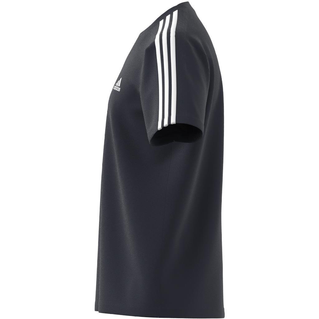 Essentials Single Jersey 3-Stripes T-Shirt, Blue, A901_ONE, large image number 4