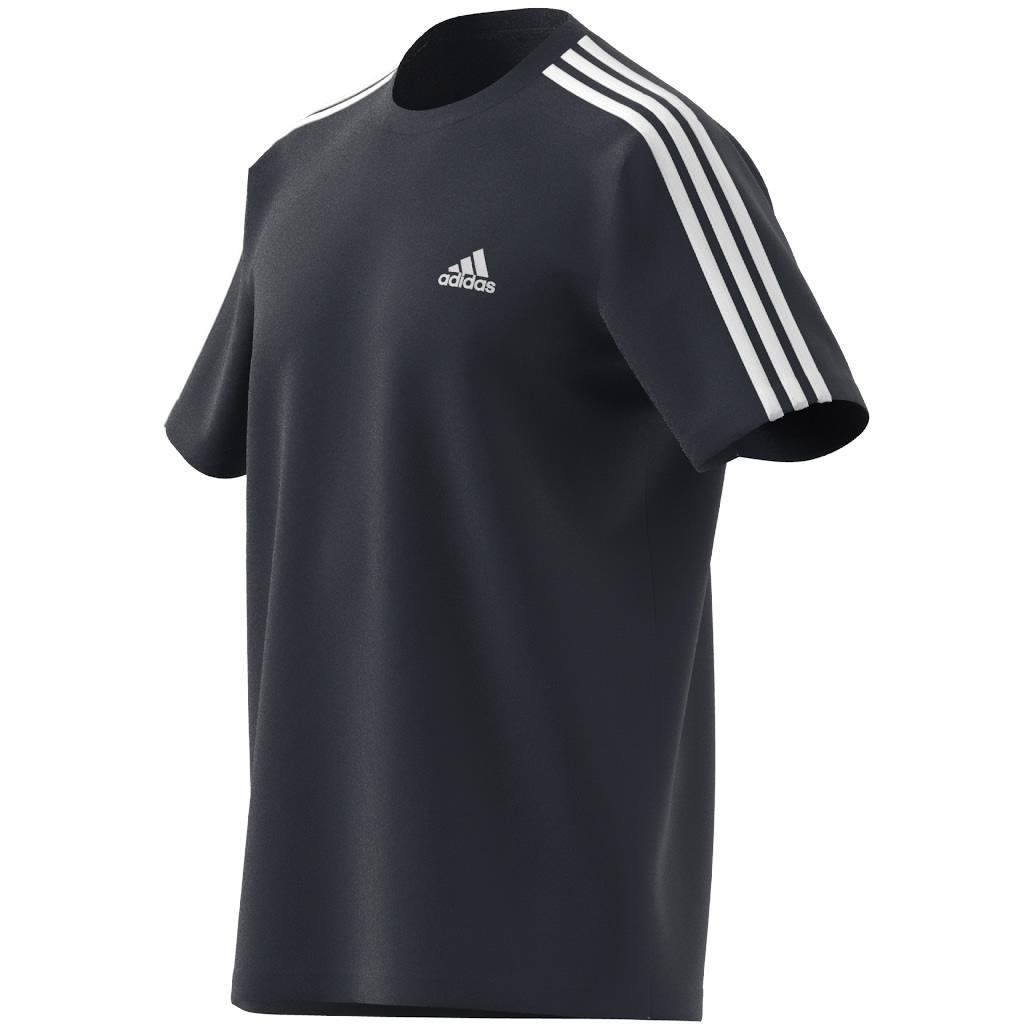 Essentials Single Jersey 3-Stripes T-Shirt, Blue, A901_ONE, large image number 7