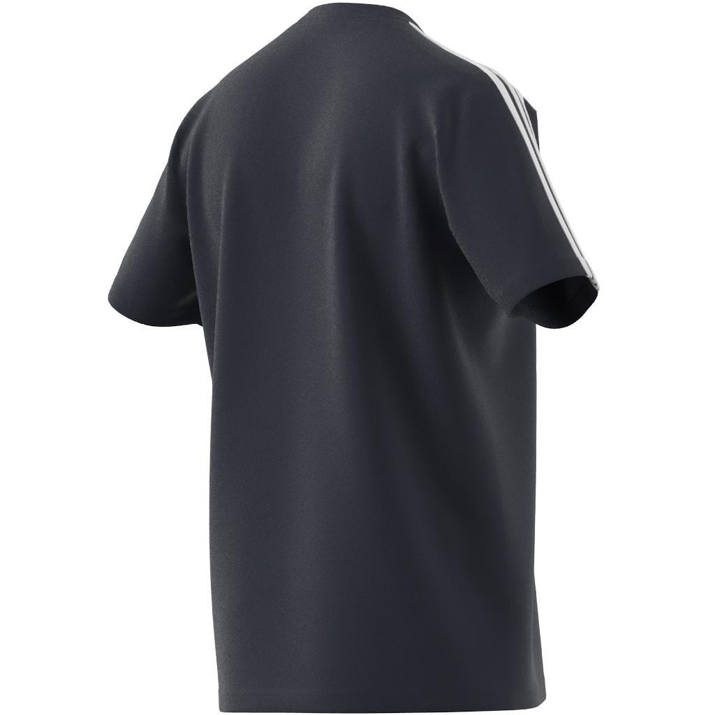 Essentials Single Jersey 3-Stripes T-Shirt, Blue, A901_ONE, large image number 9