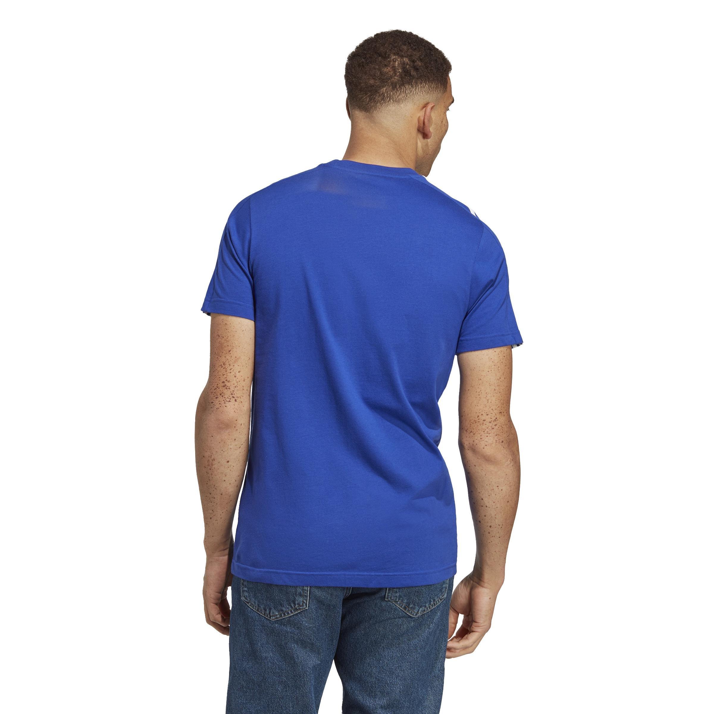 Essentials Single Jersey 3-Stripes T-Shirt, Blue, A901_ONE, large image number 3