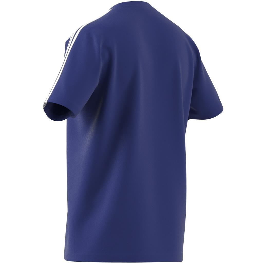 Essentials Single Jersey 3-Stripes T-Shirt, Blue, A901_ONE, large image number 6