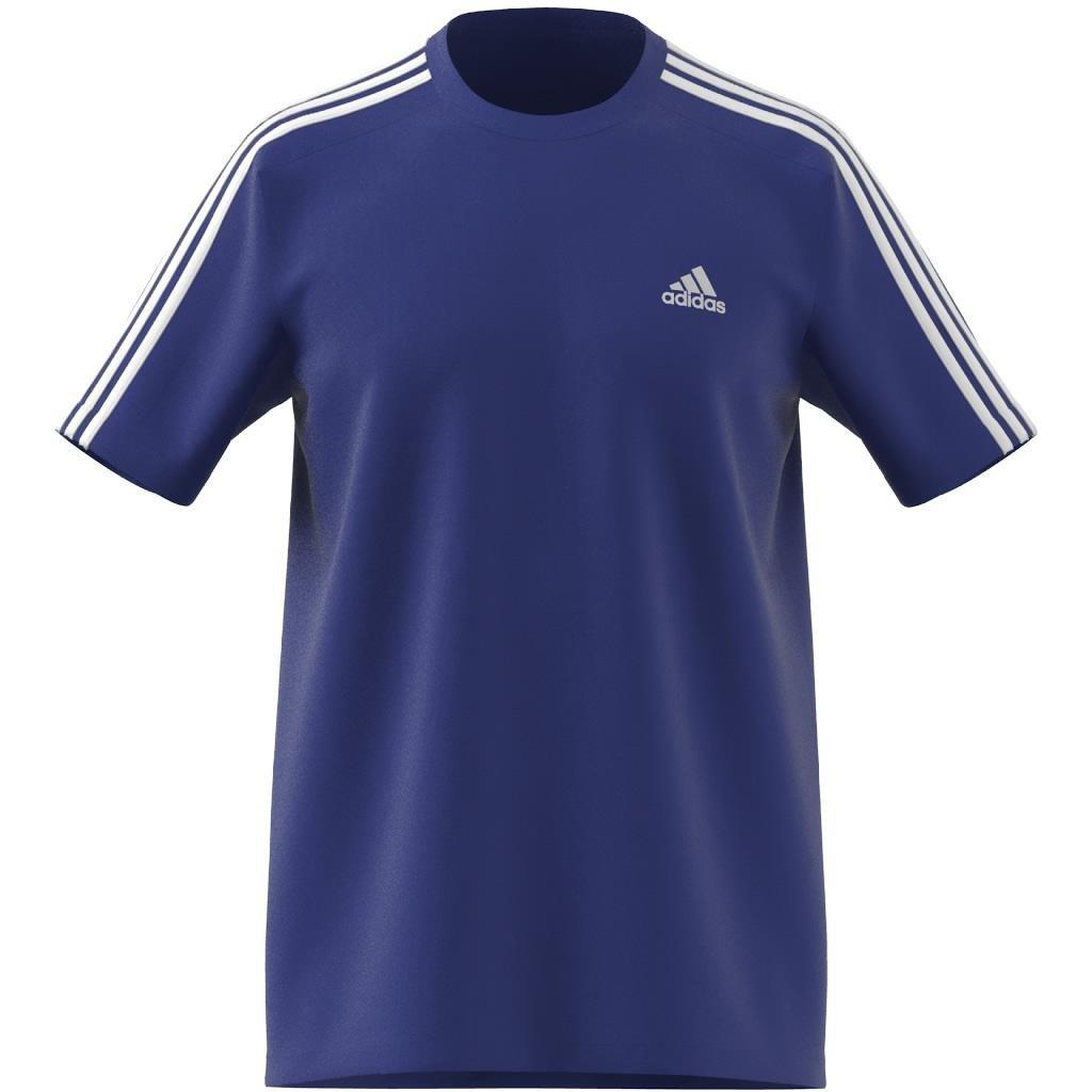 Essentials Single Jersey 3-Stripes T-Shirt, Blue, A901_ONE, large image number 8