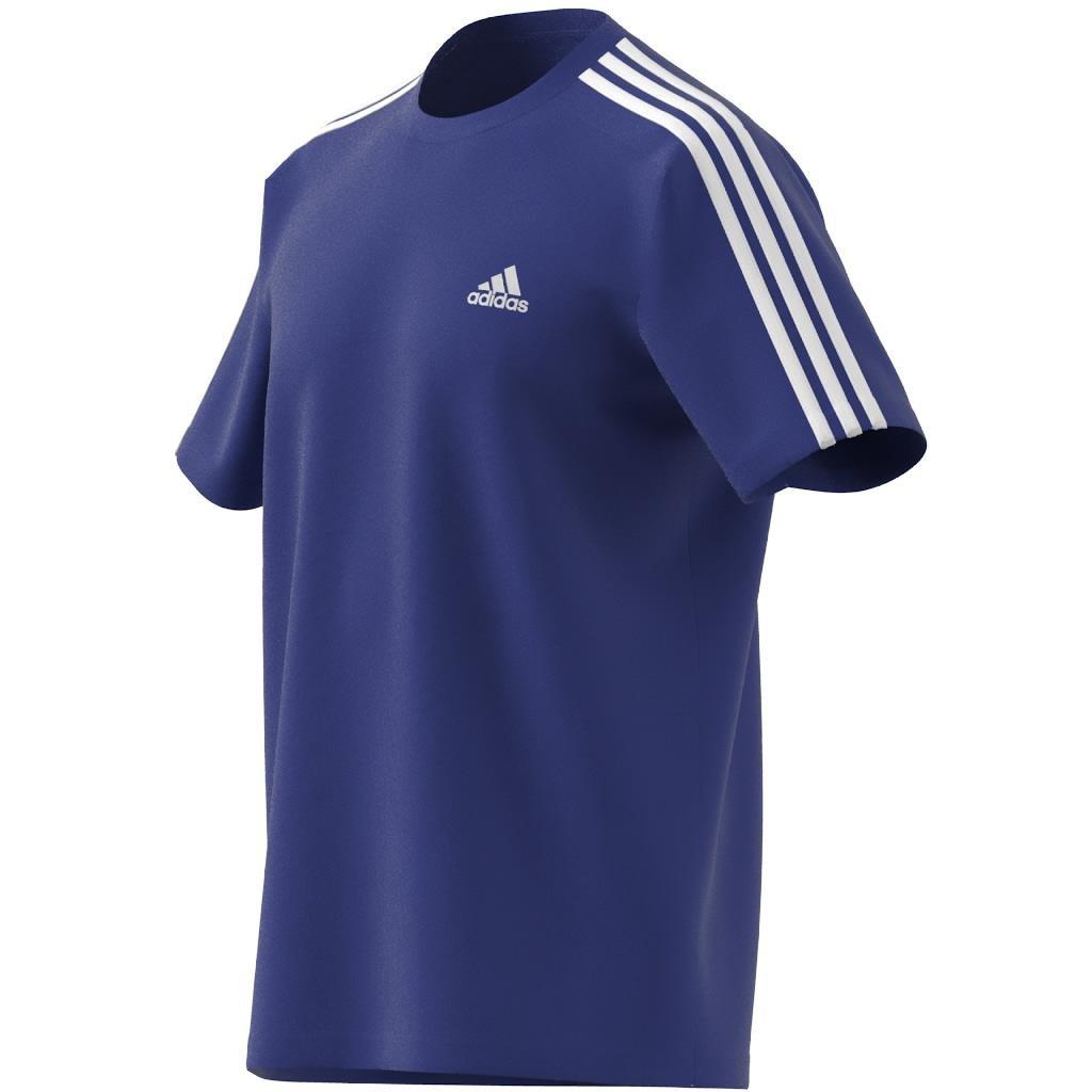 Essentials Single Jersey 3-Stripes T-Shirt, Blue, A901_ONE, large image number 10