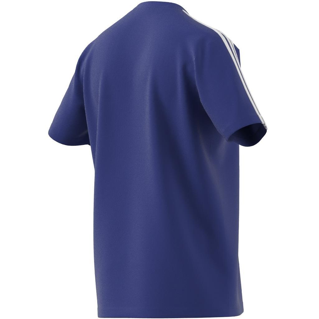 Essentials Single Jersey 3-Stripes T-Shirt, Blue, A901_ONE, large image number 12