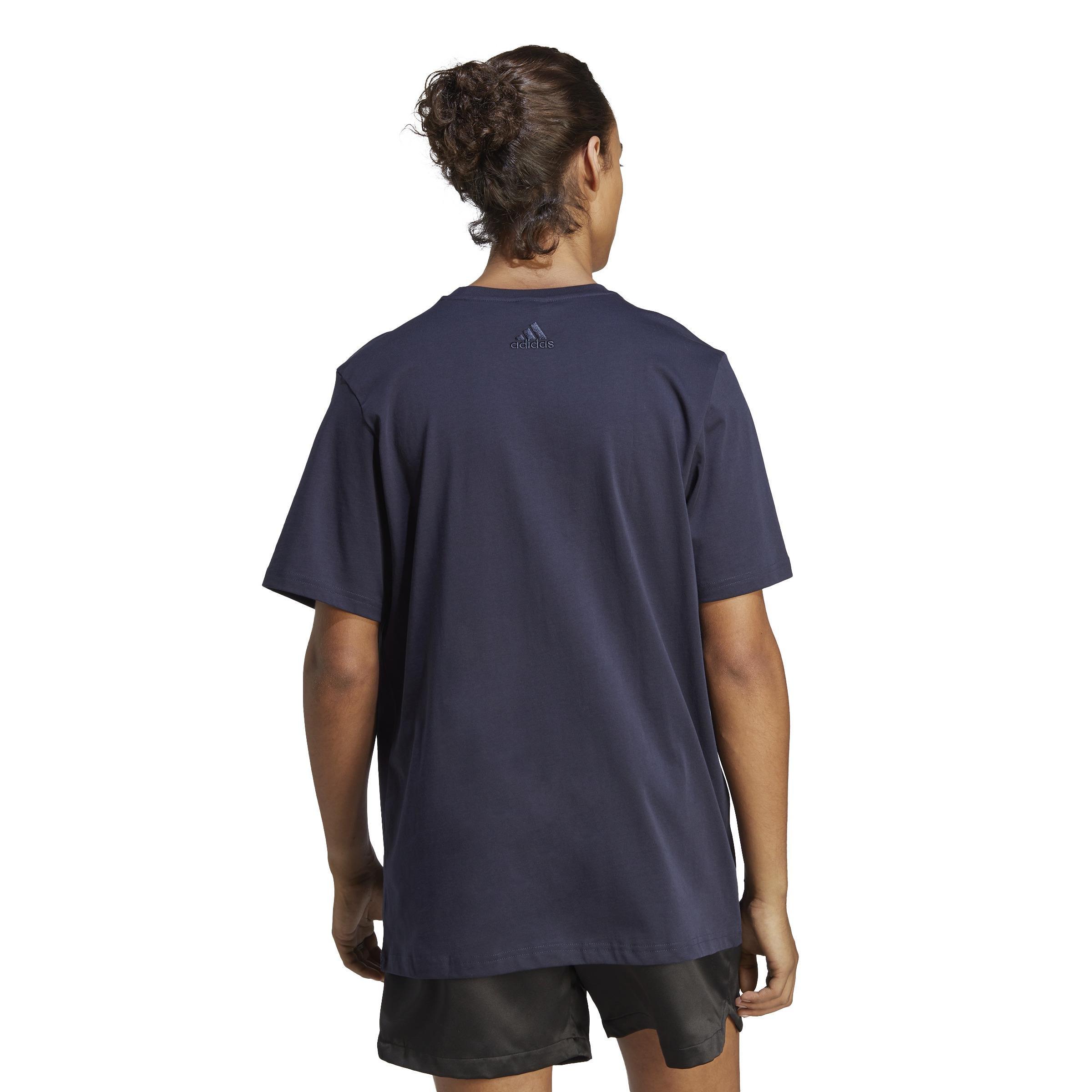 Essentials Single Jersey Big Logo T-Shirt, Blue, A901_ONE, large image number 3