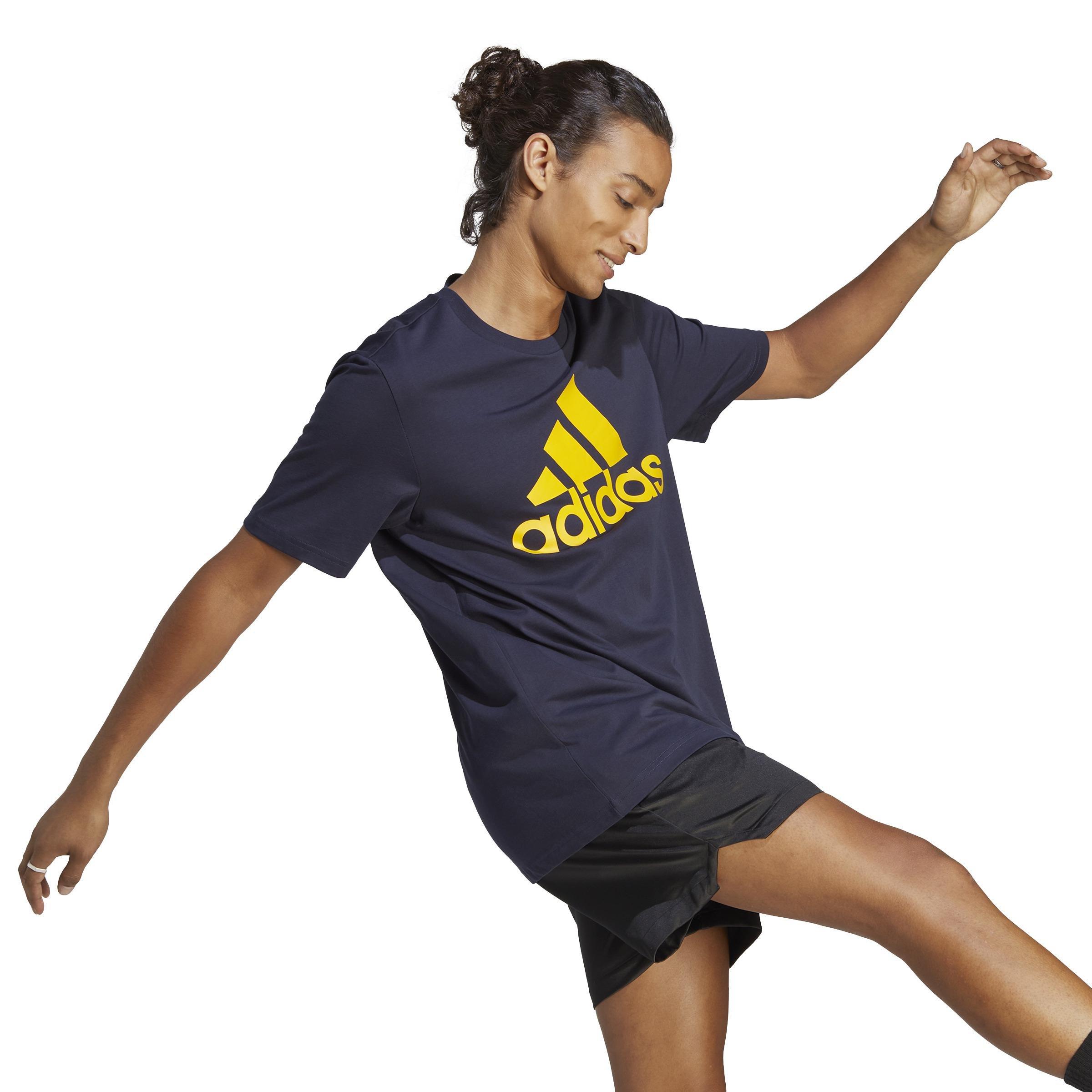 Essentials Single Jersey Big Logo T-Shirt, Blue, A901_ONE, large image number 6