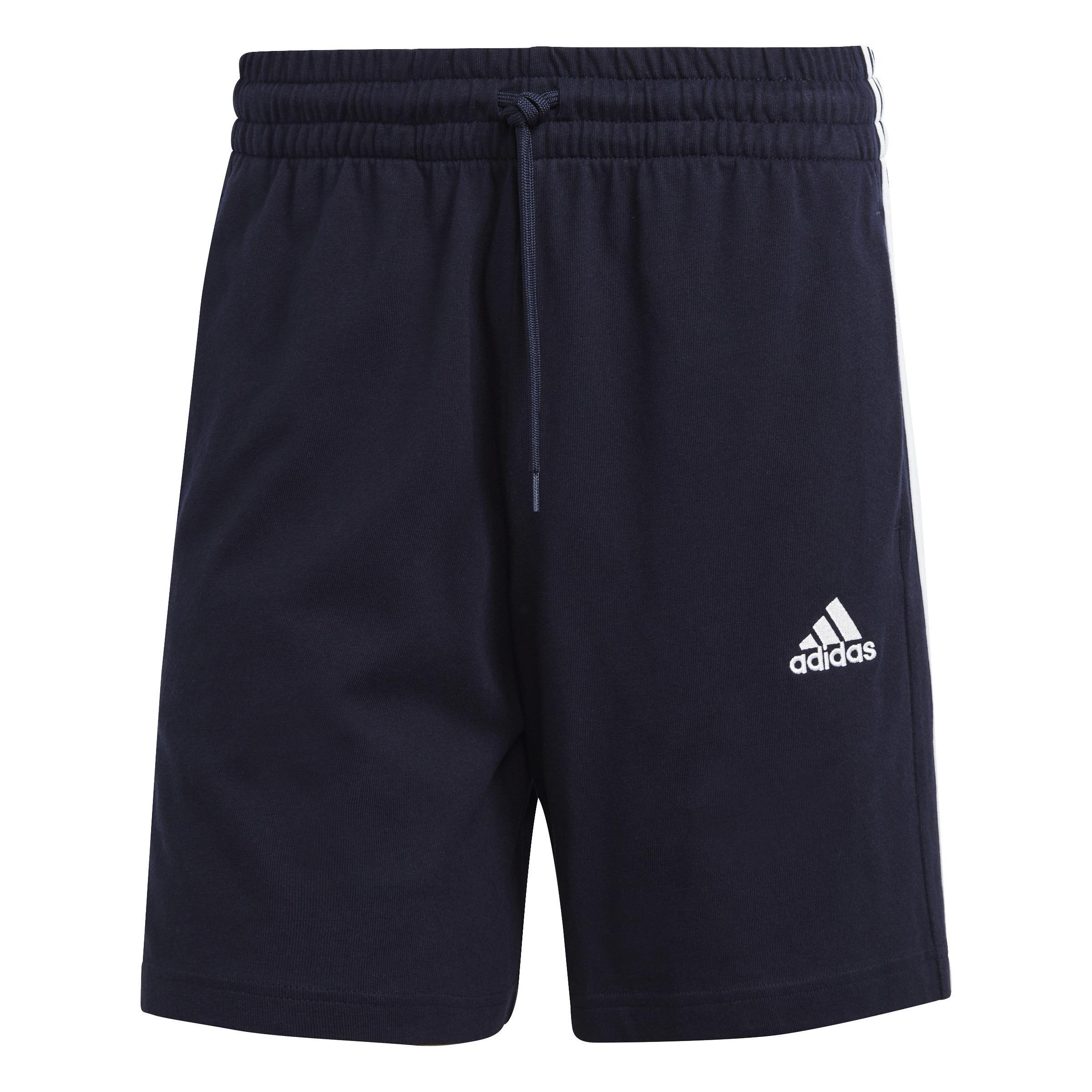 Essentials 3-Stripes Shorts, Blue, A901_ONE, large image number 0