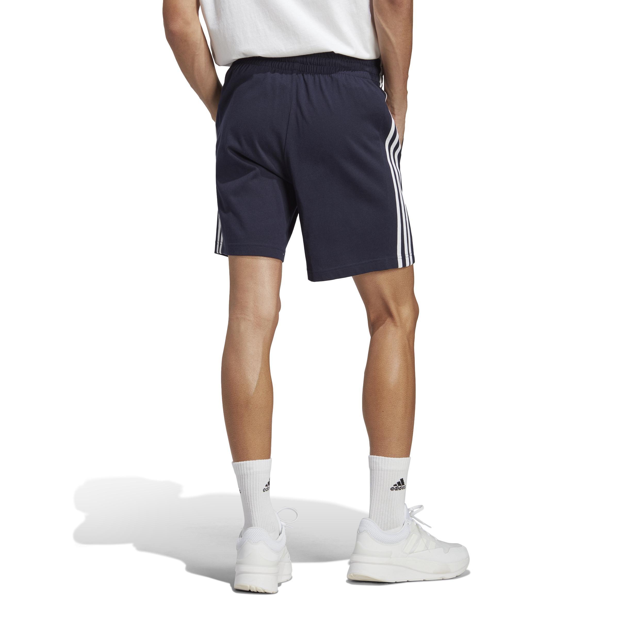 Essentials 3-Stripes Shorts, Blue, A901_ONE, large image number 2
