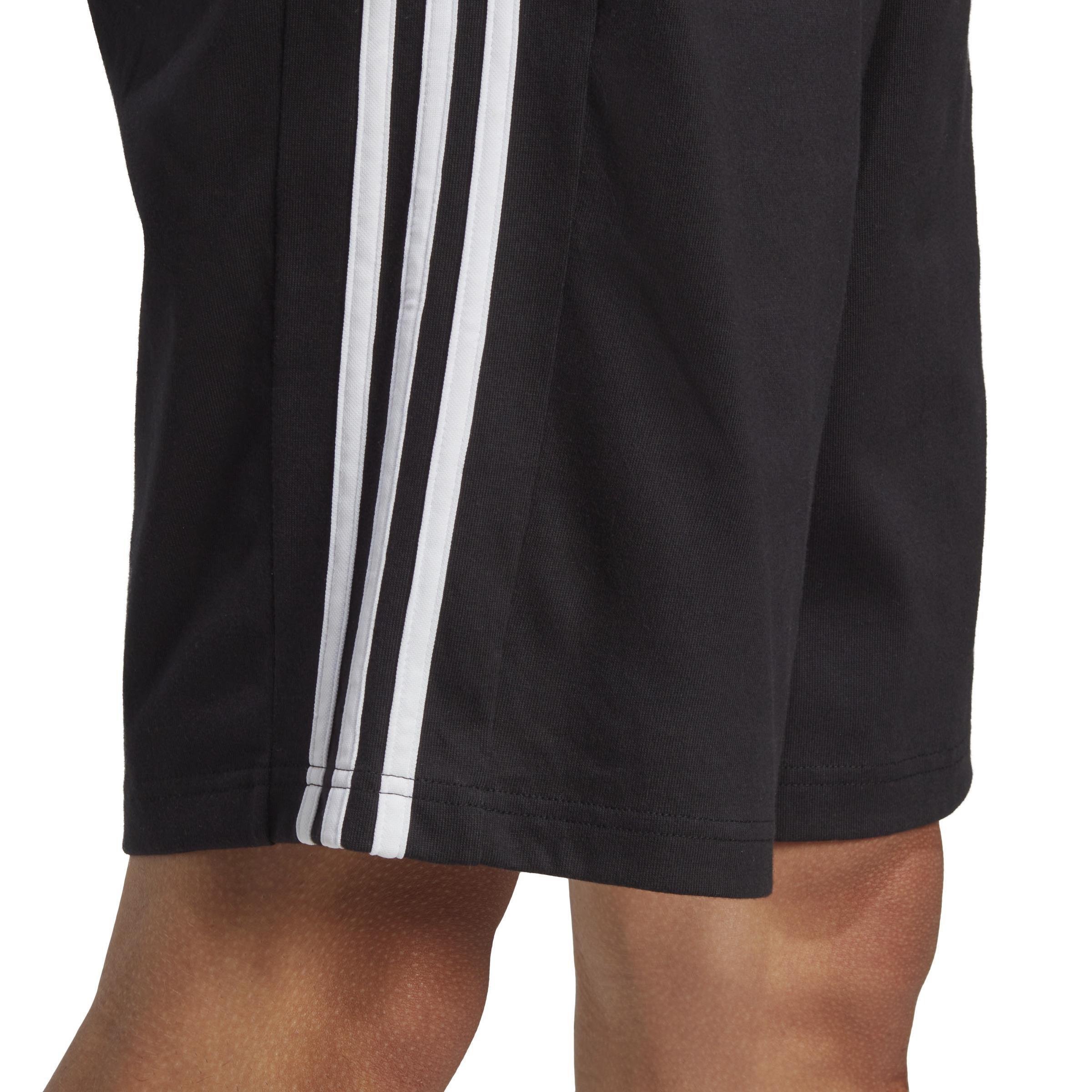 Essentials Single Jersey 3-Stripes Shorts, Black, A901_ONE, large image number 3