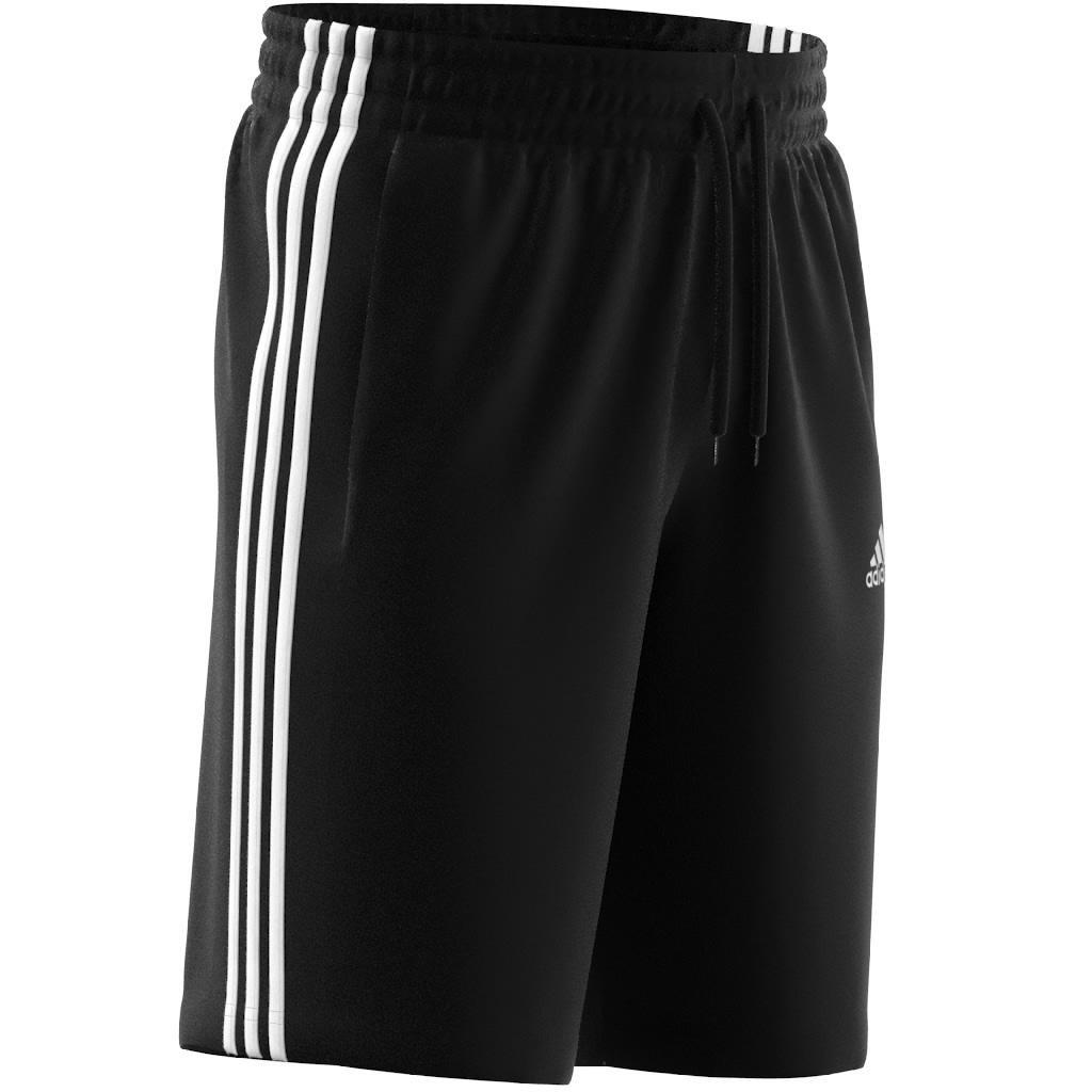 Essentials Single Jersey 3-Stripes Shorts, Black, A901_ONE, large image number 7