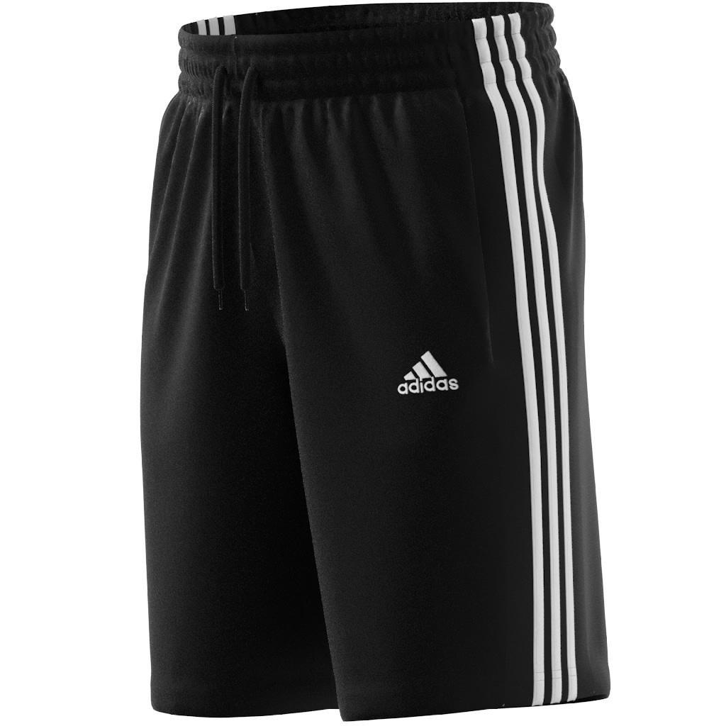 Essentials Single Jersey 3-Stripes Shorts, Black, A901_ONE, large image number 14