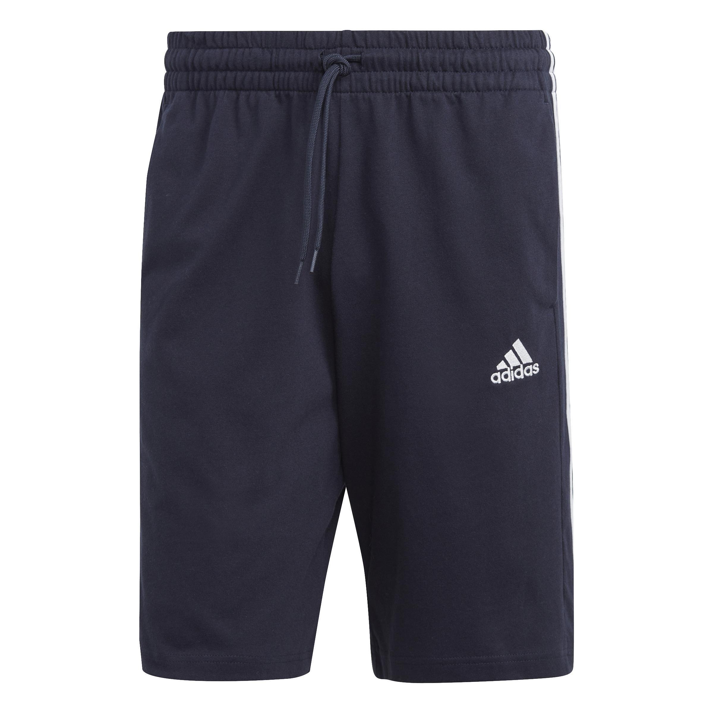 Essentials Single Jersey 3-Stripes Shorts, Blue, , large image number 0