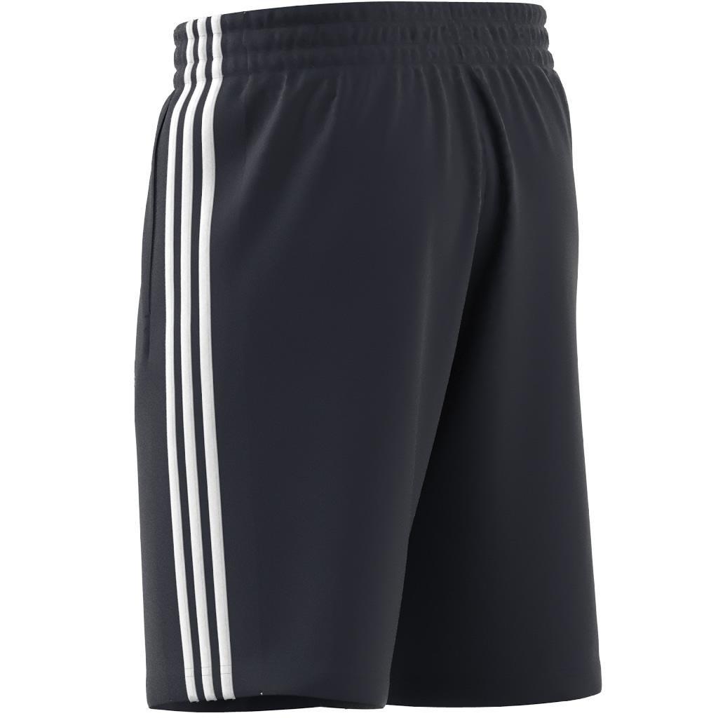Essentials Single Jersey 3-Stripes Shorts, Blue, , large image number 4