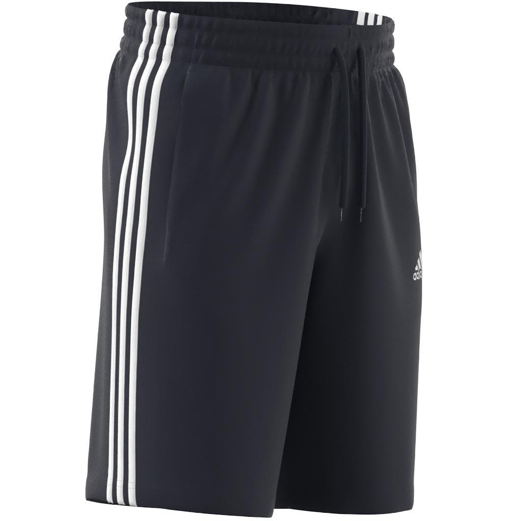 Essentials Single Jersey 3-Stripes Shorts, Blue, , large image number 7