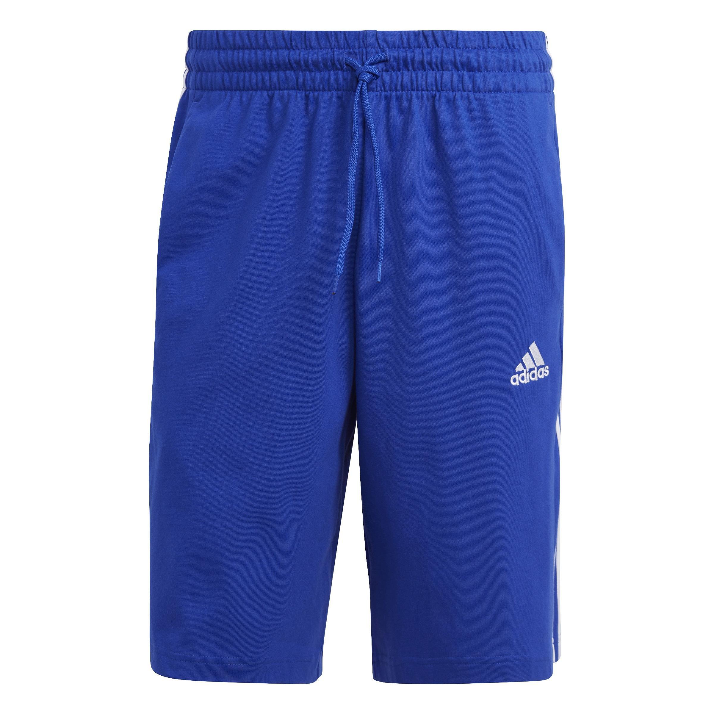 Essentials Single Jersey 3-Stripes Shorts, Blue, , large image number 0