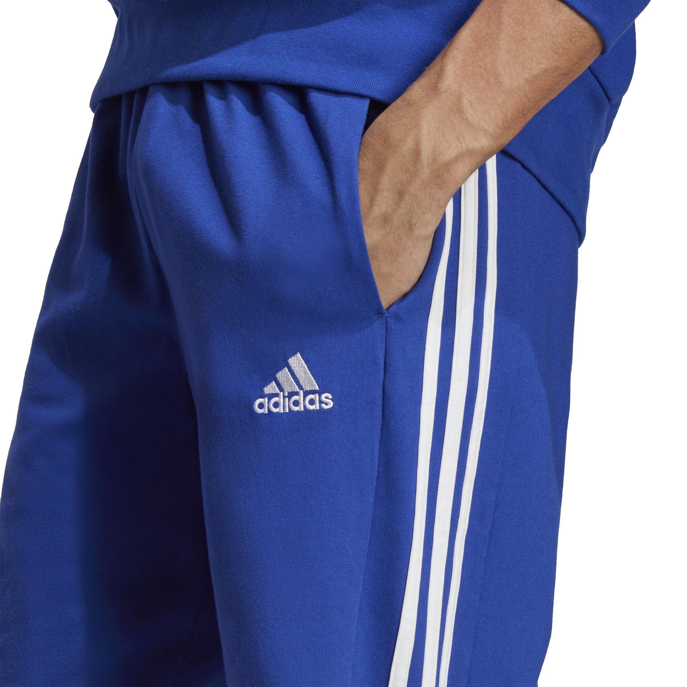 Essentials Single Jersey 3-Stripes Shorts, Blue, , large image number 3