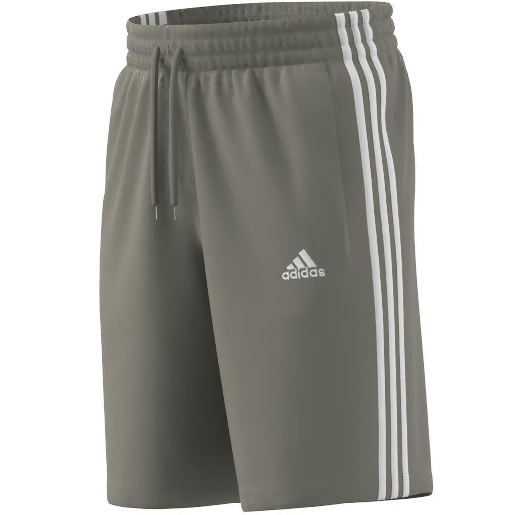 Essentials Single Jersey 3-Stripes Shorts, Green, A901_ONE, large image number 6