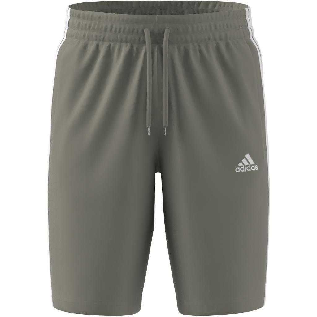 Essentials Single Jersey 3-Stripes Shorts, Green, A901_ONE, large image number 8